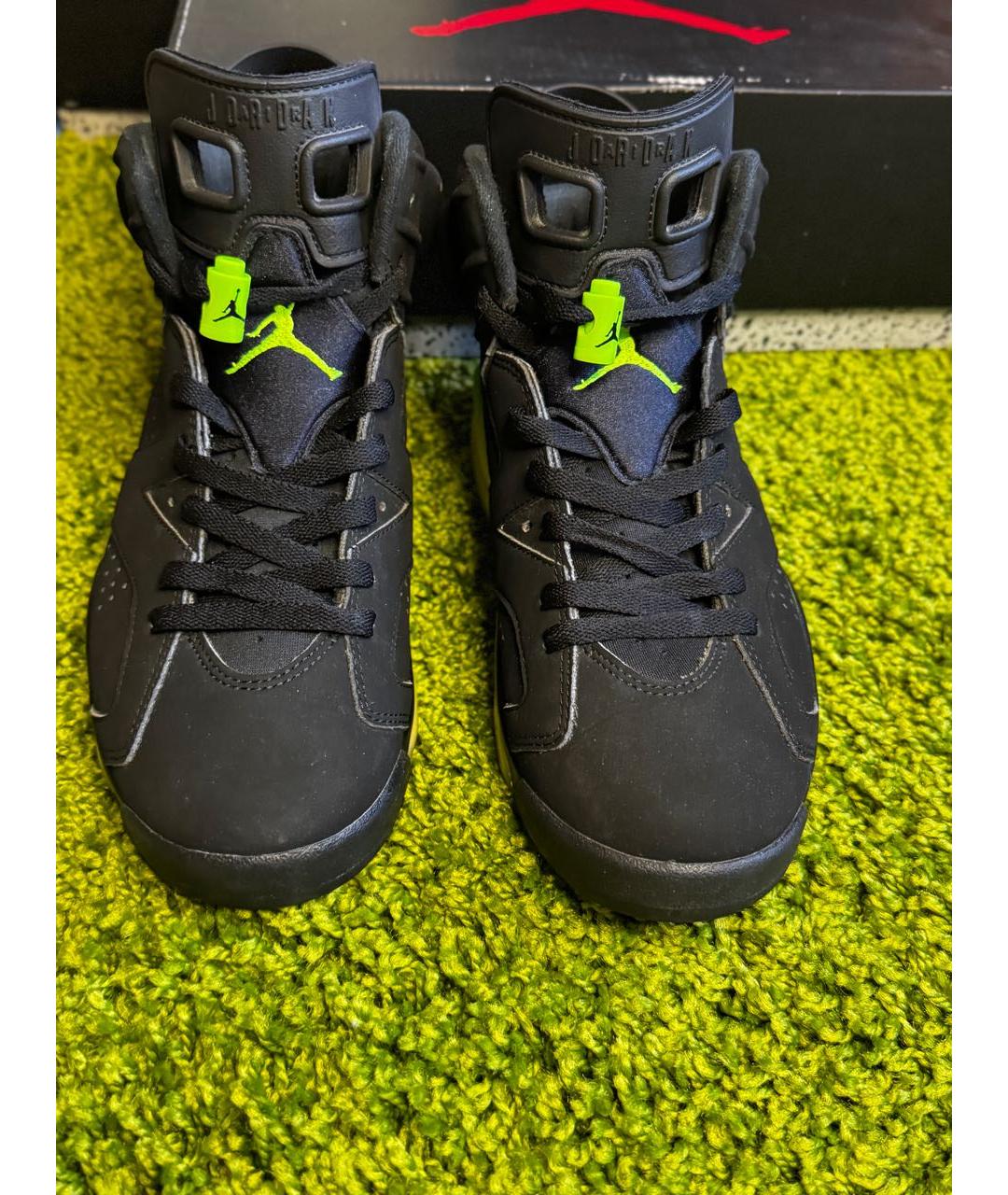JORDAN Черные нубуковые высокие кроссовки / кеды, фото 2