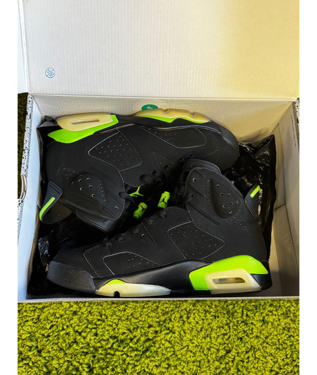 JORDAN Черные нубуковые высокие кроссовки / кеды, фото 7