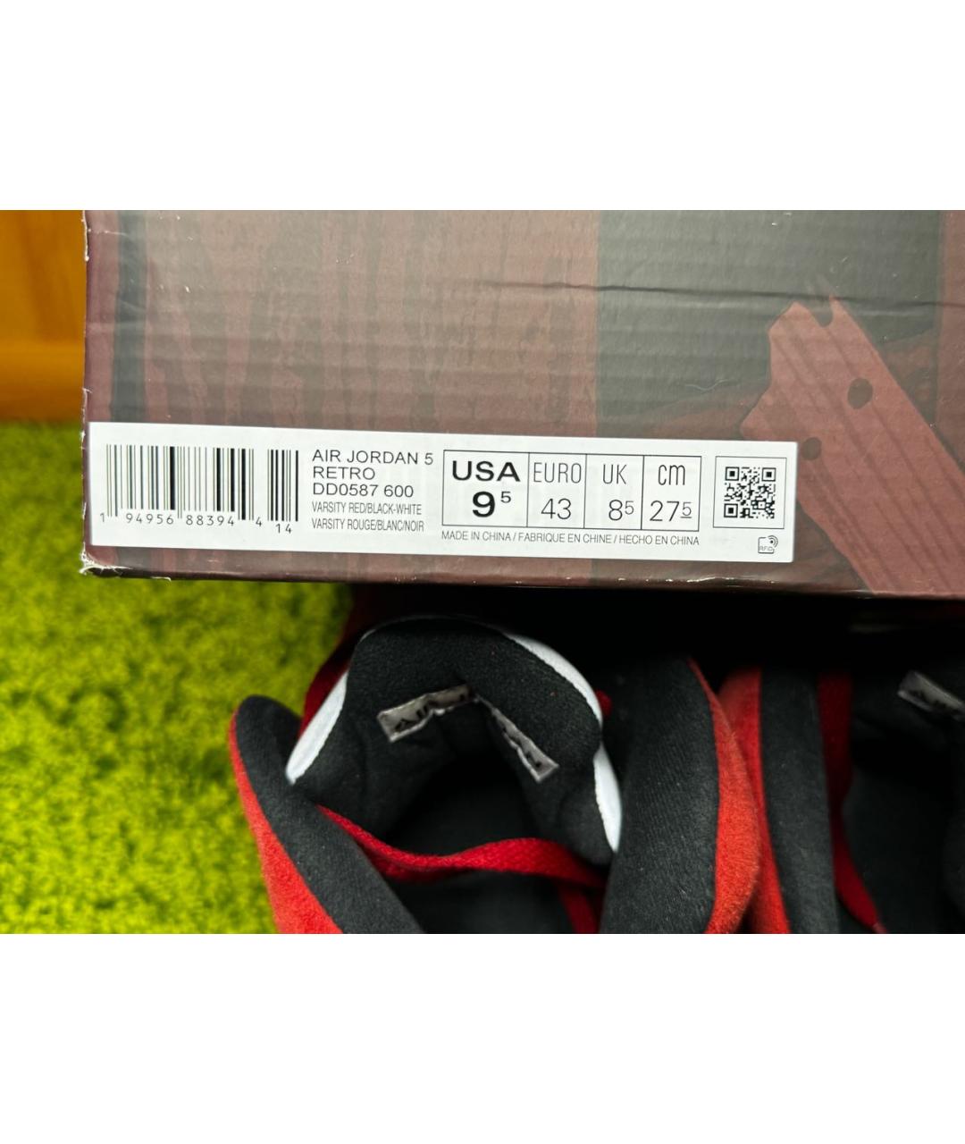 JORDAN Красные замшевые высокие кроссовки / кеды, фото 5