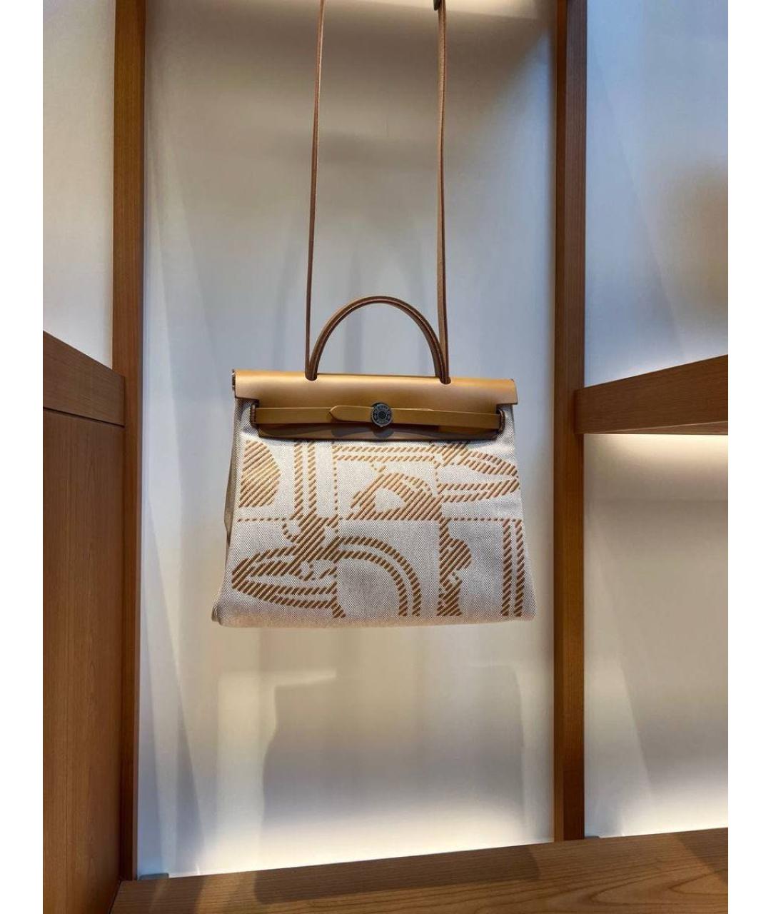 HERMES Бежевая сумка через плечо, фото 7