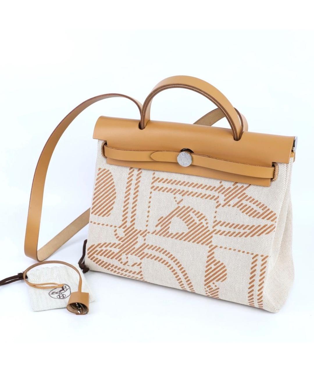 HERMES Бежевая сумка через плечо, фото 3