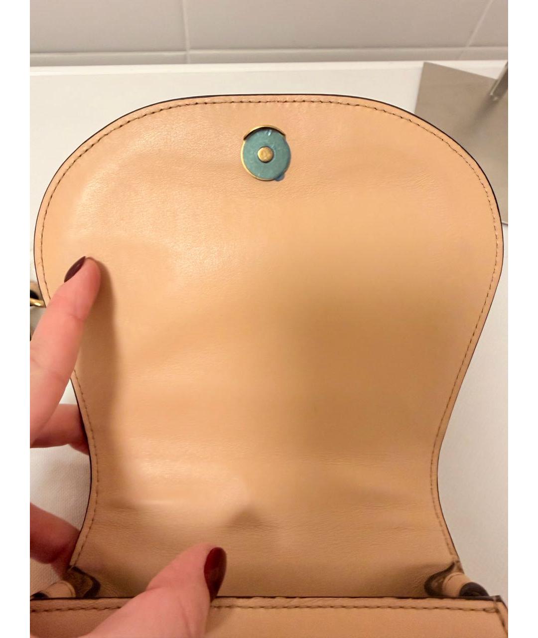 CHLOE Бежевая кожаная сумка через плечо, фото 5