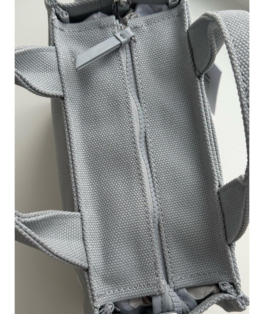 DKNY Серая тканевая сумка с короткими ручками, фото 7