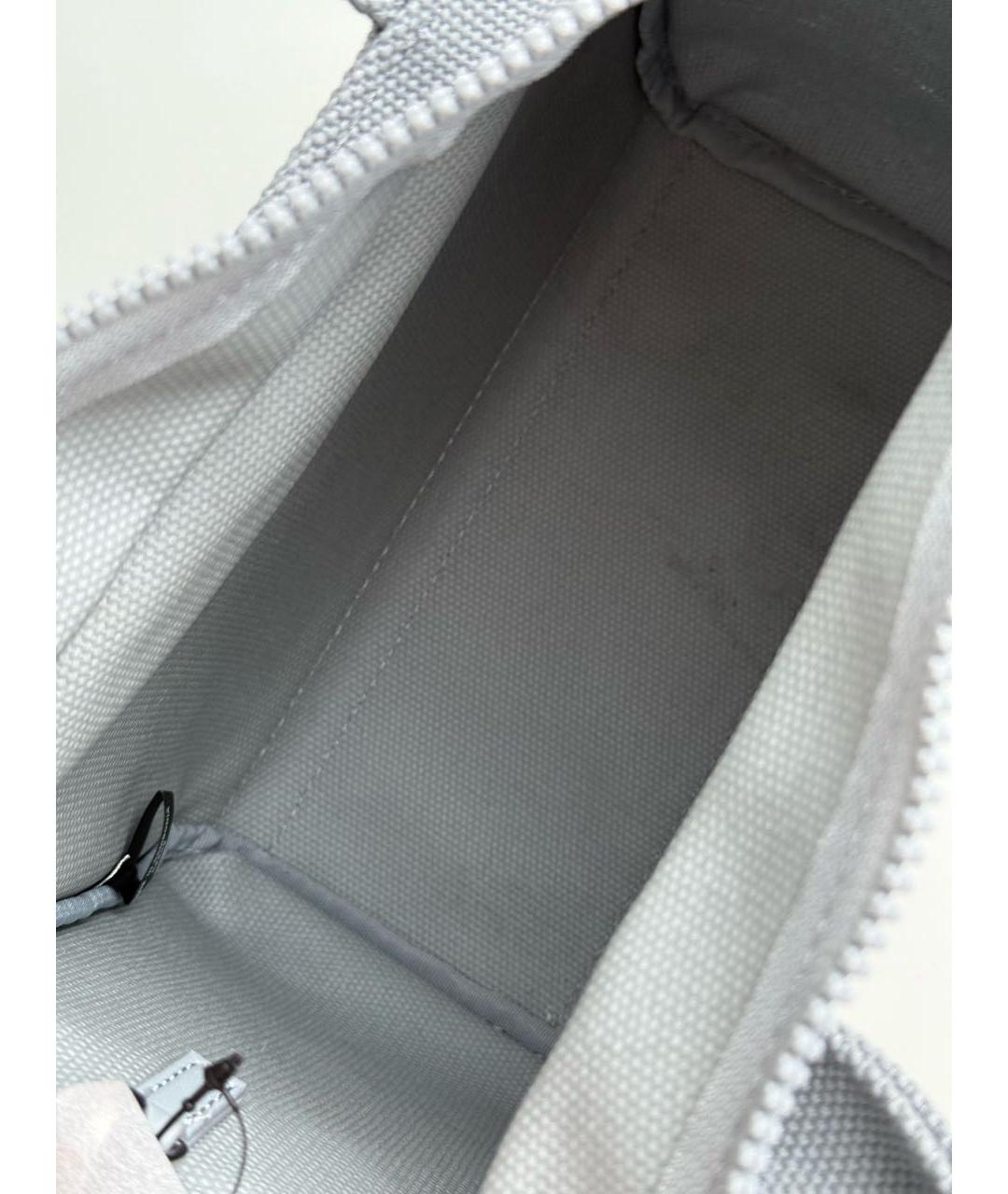 DKNY Серая тканевая сумка с короткими ручками, фото 4