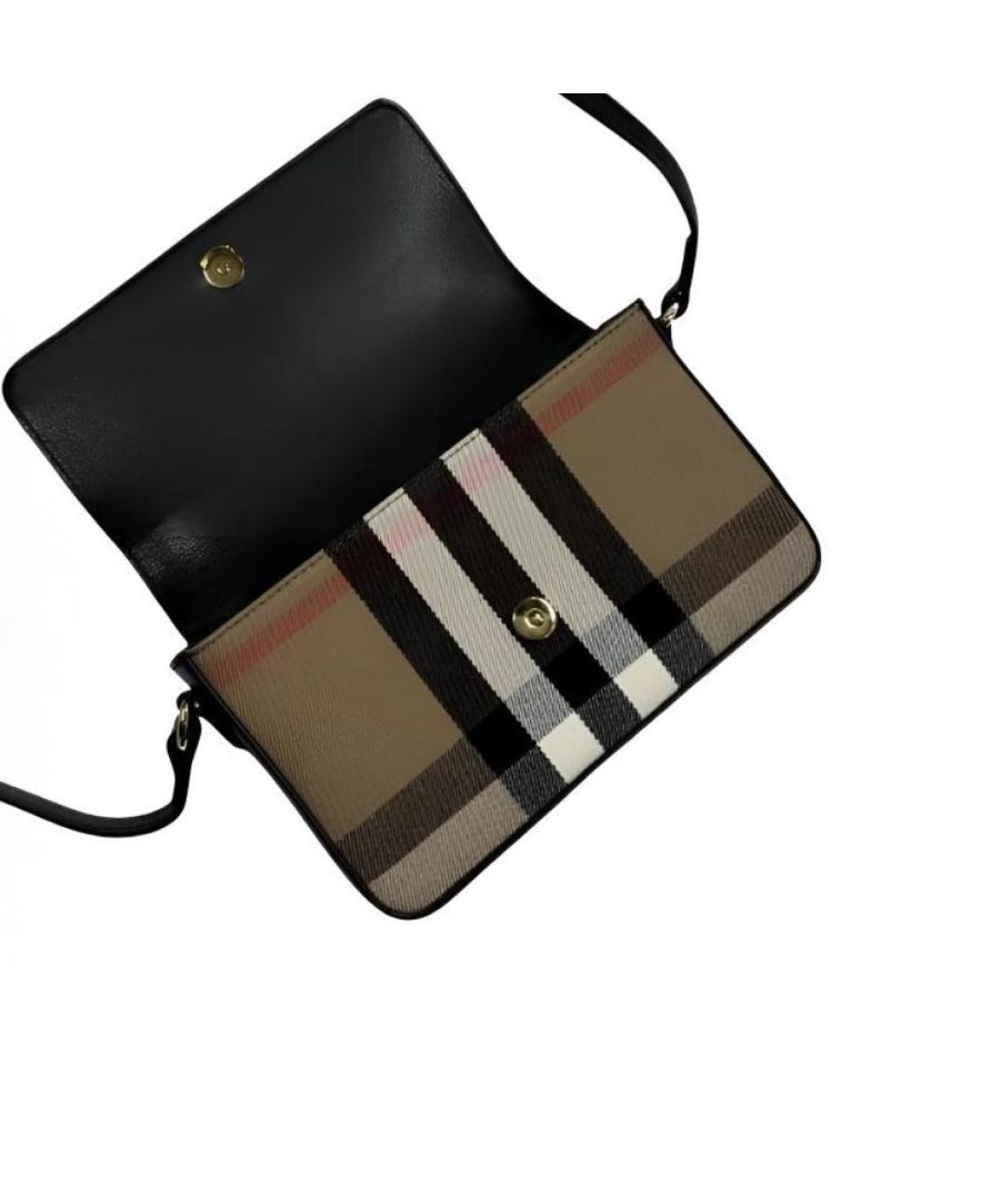 BURBERRY Черная кожаная сумка через плечо, фото 2