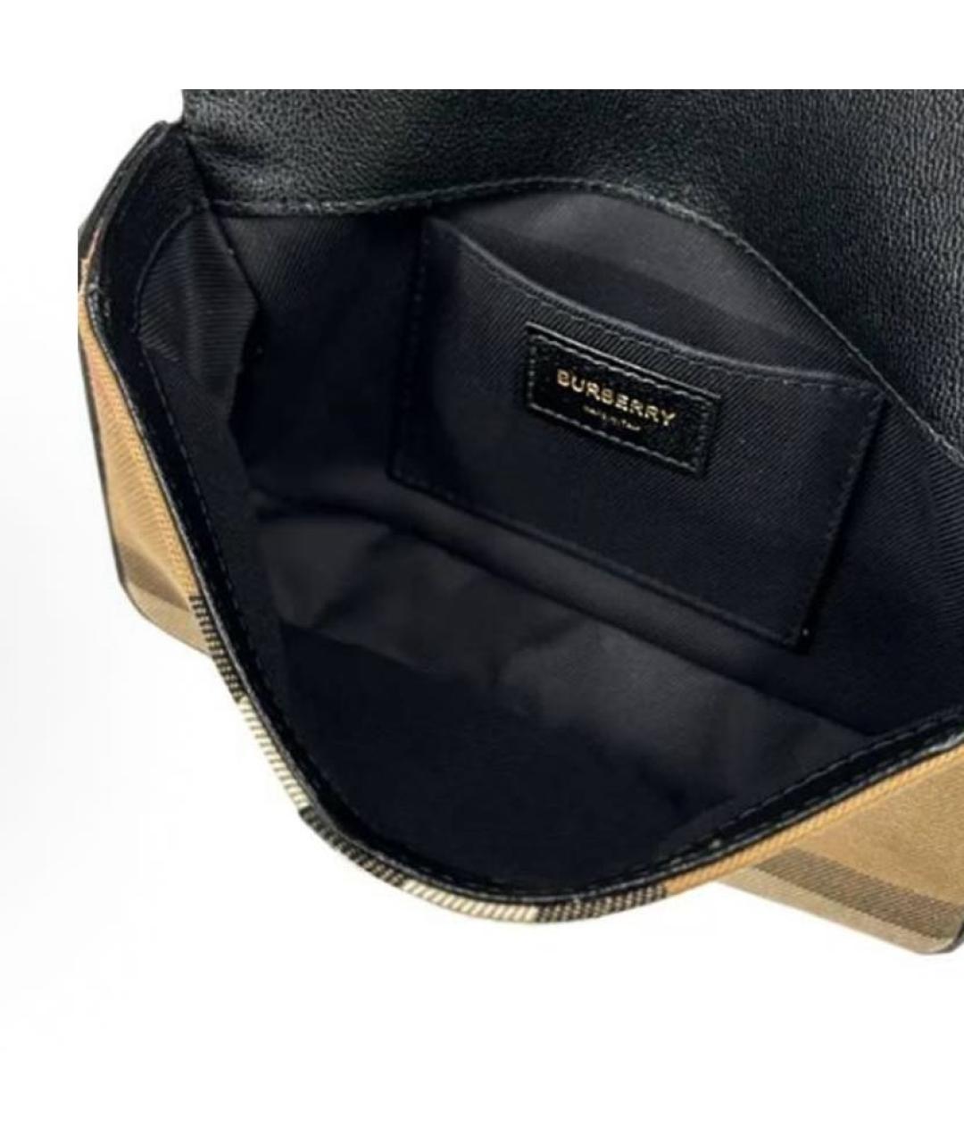 BURBERRY Черная кожаная сумка через плечо, фото 5