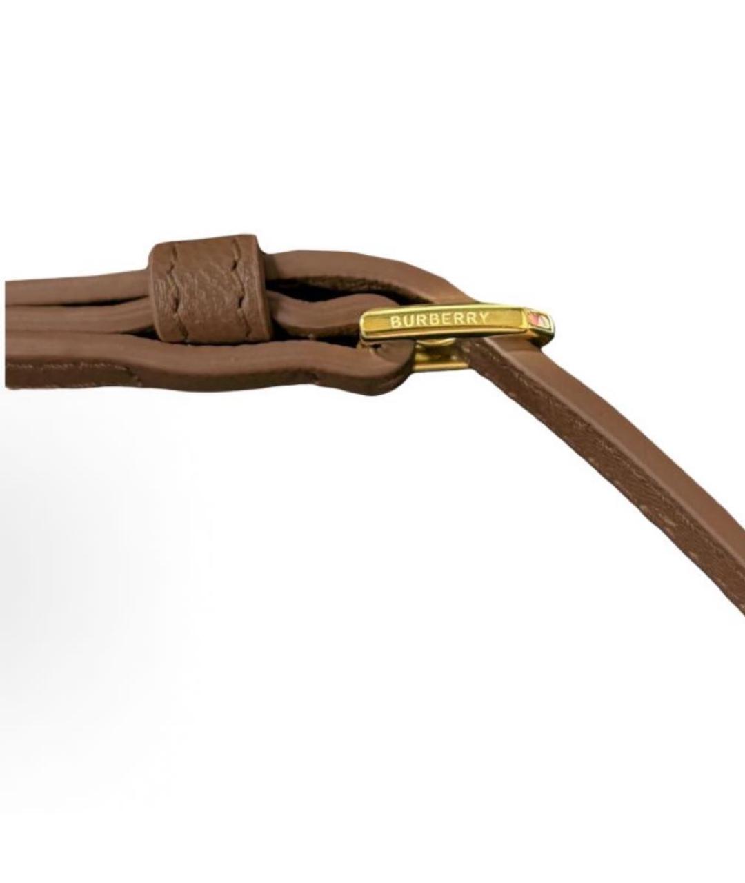 BURBERRY Коричневая кожаная сумка через плечо, фото 5