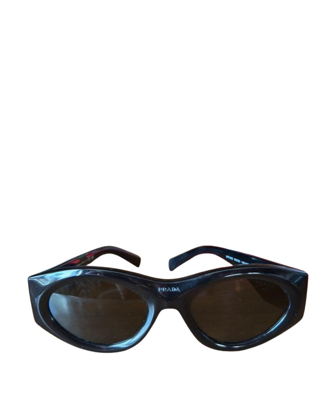 PRADA Черные пластиковые солнцезащитные очки, фото 1
