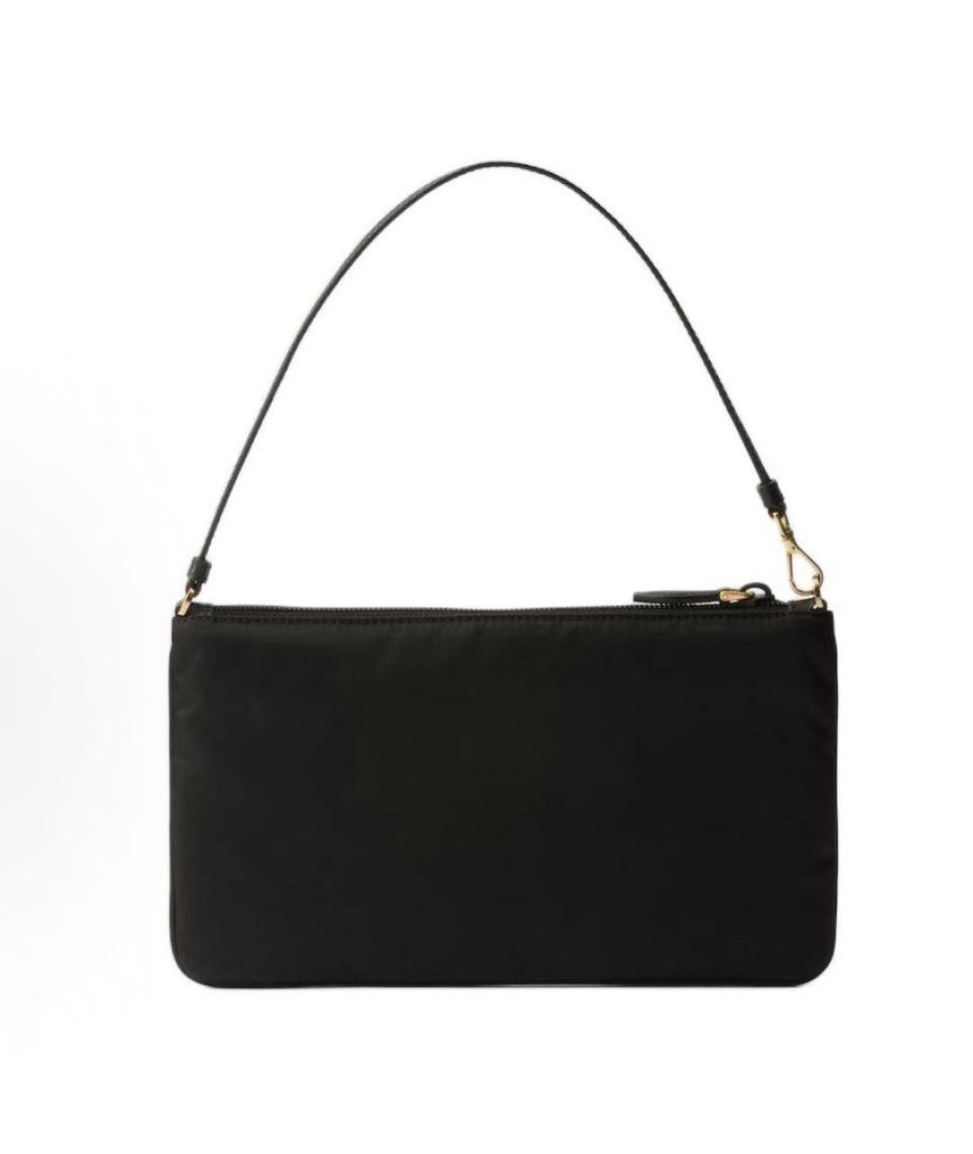 PRADA Черная жаккардовая сумка с короткими ручками, фото 3