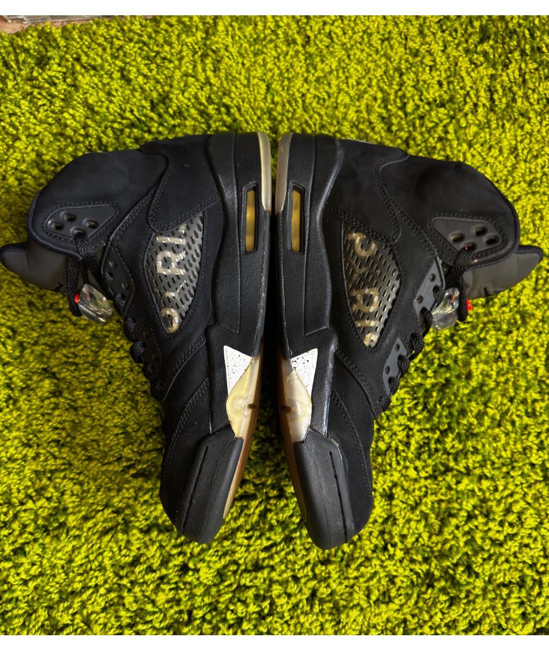 JORDAN Черные нубуковые высокие кроссовки / кеды, фото 2