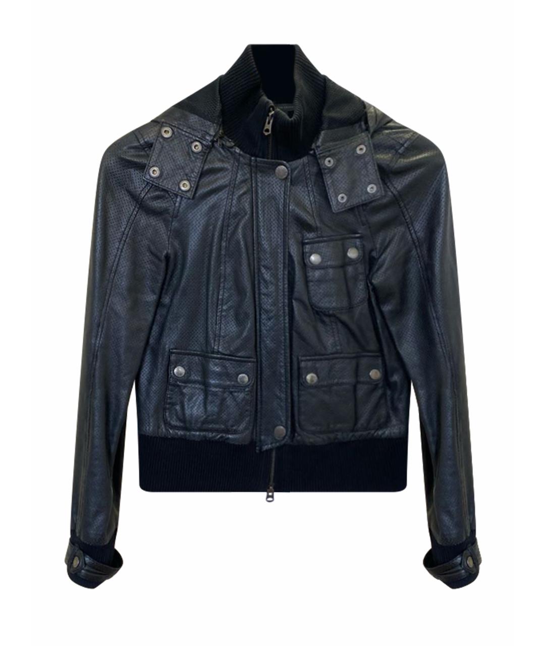 ARMANI EXCHANGE Черная кожаная куртка, фото 1