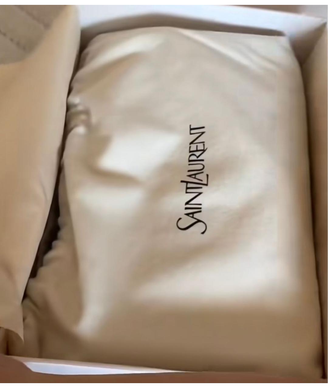 SAINT LAURENT Черная кожаная сумка через плечо, фото 8