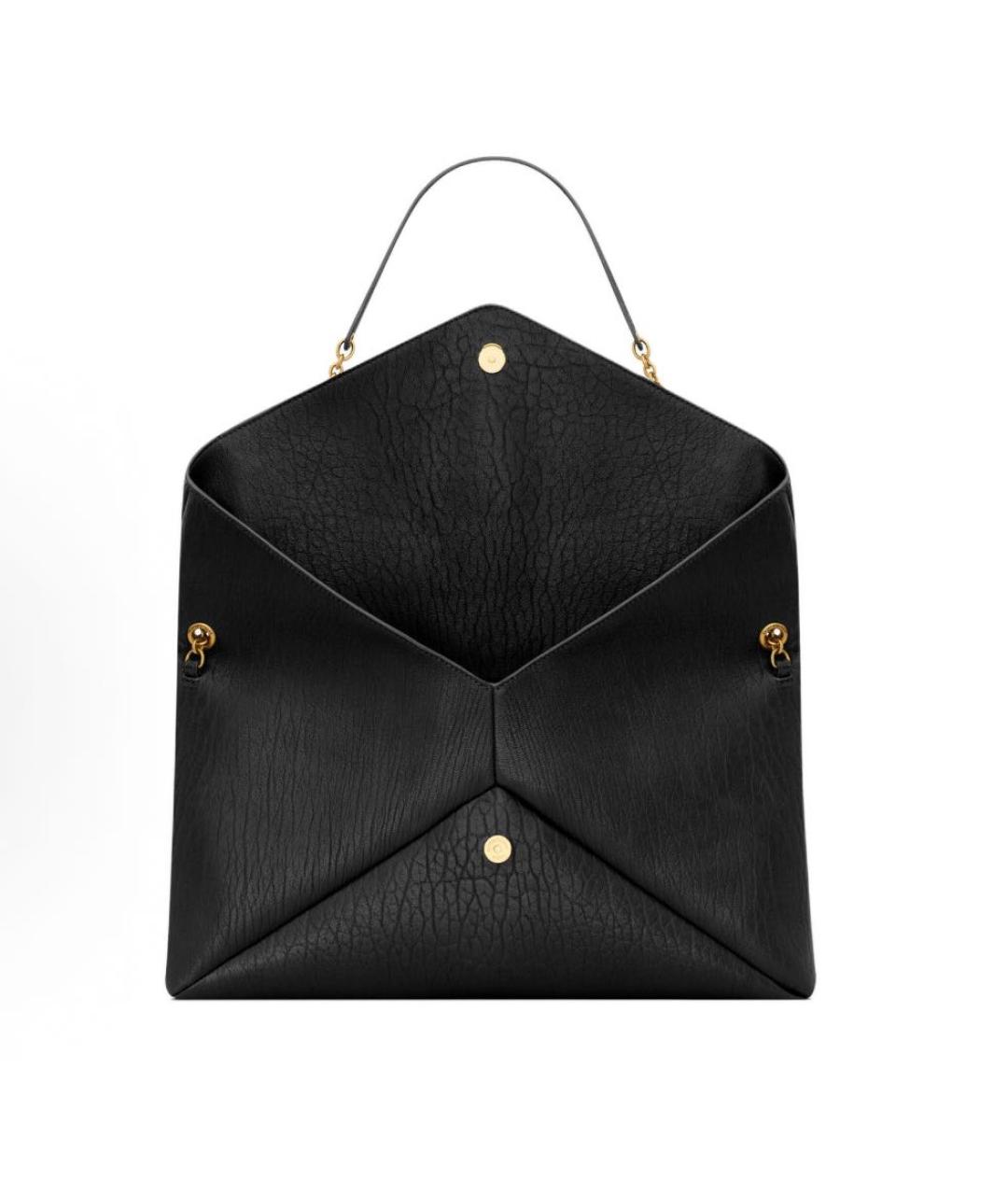 SAINT LAURENT Черная кожаная сумка через плечо, фото 4