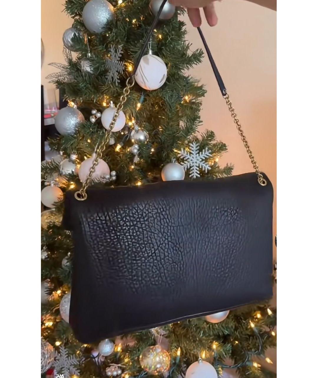 SAINT LAURENT Черная кожаная сумка через плечо, фото 6