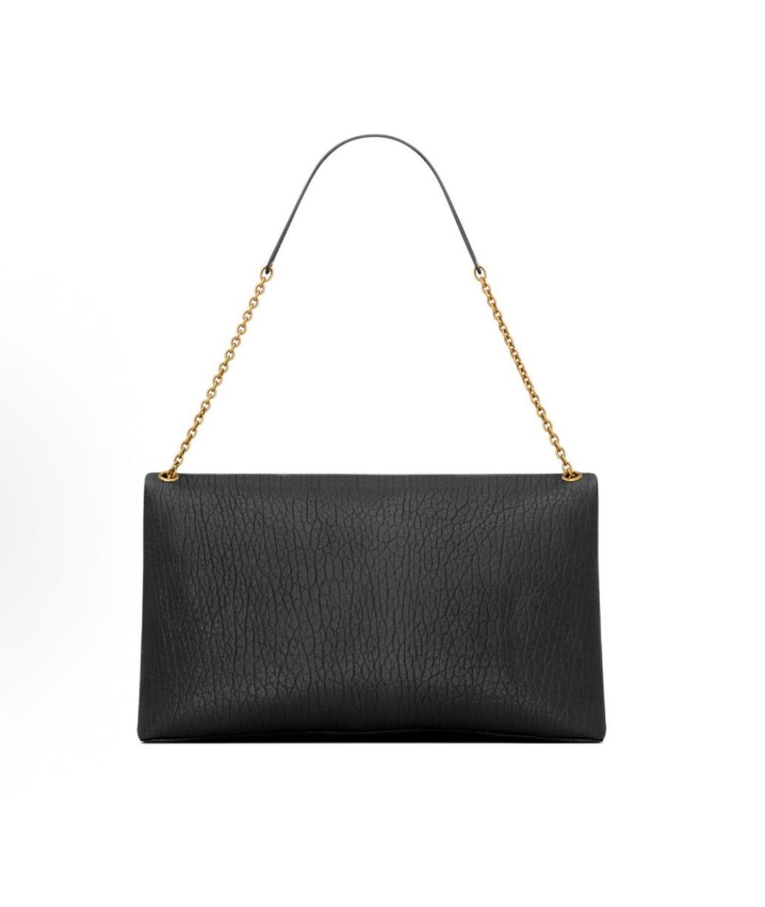 SAINT LAURENT Черная кожаная сумка через плечо, фото 3