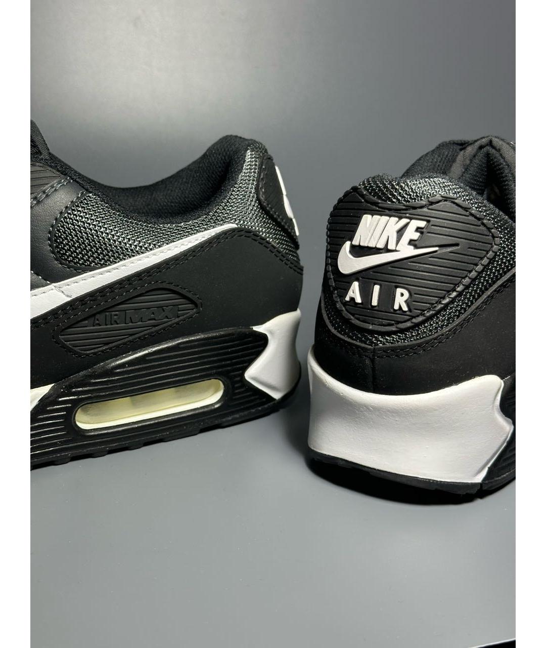NIKE Черные кожаные низкие кроссовки / кеды, фото 8