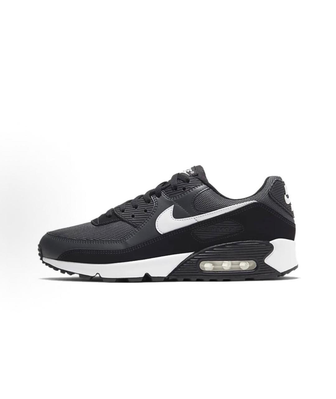 NIKE Черные кожаные низкие кроссовки / кеды, фото 9