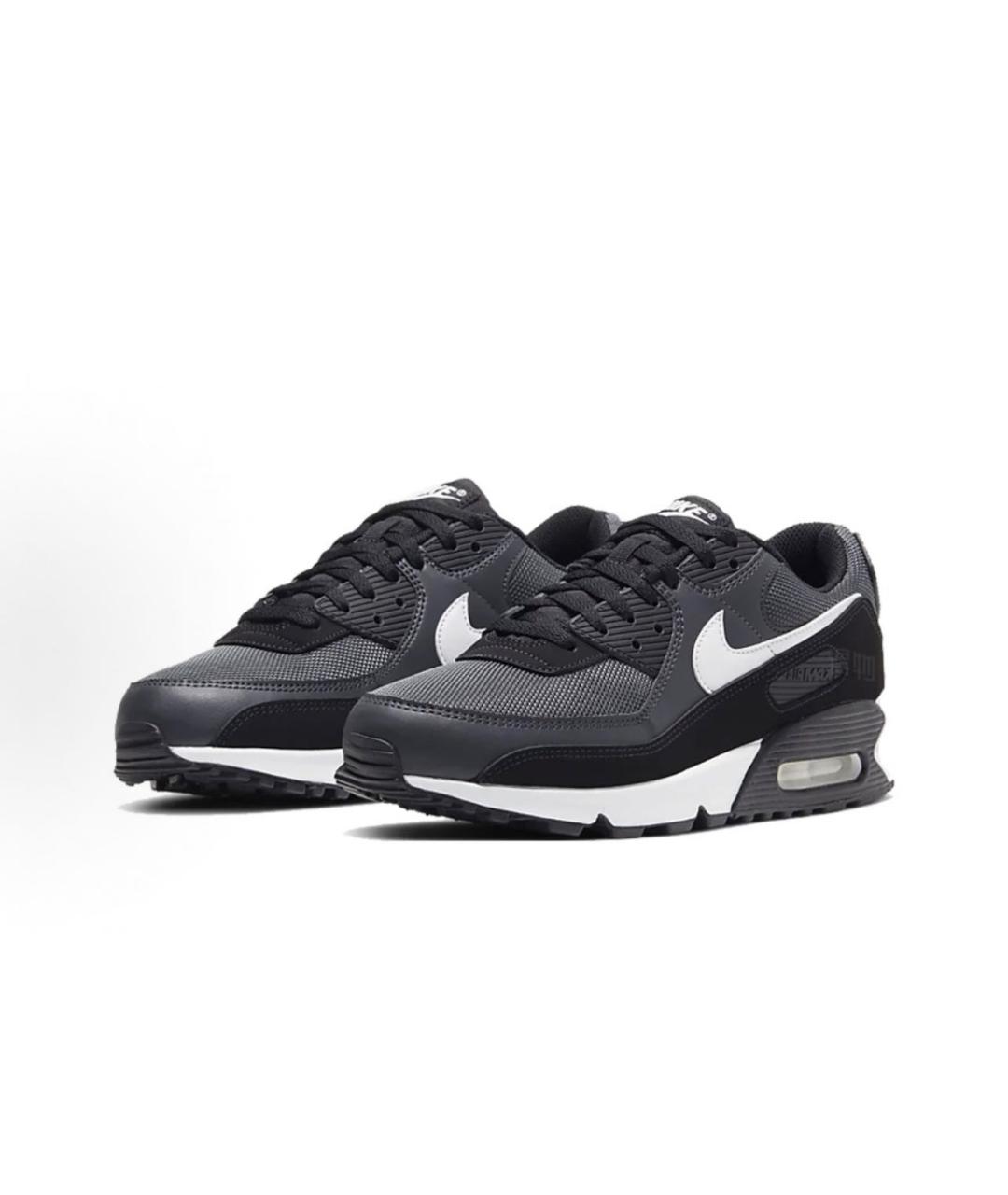 NIKE Черные кожаные низкие кроссовки / кеды, фото 3