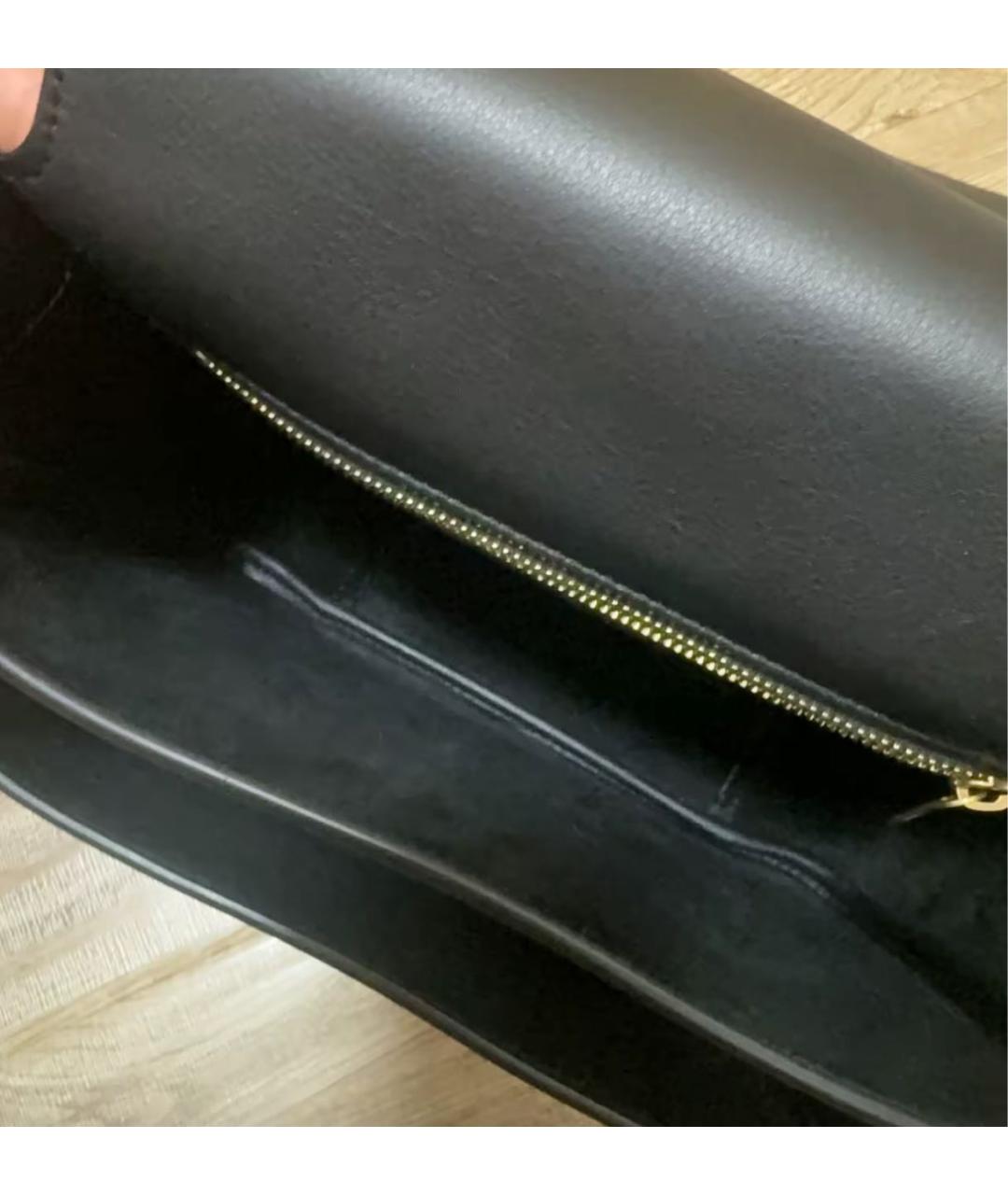 SAINT LAURENT Черная кожаная сумка через плечо, фото 8