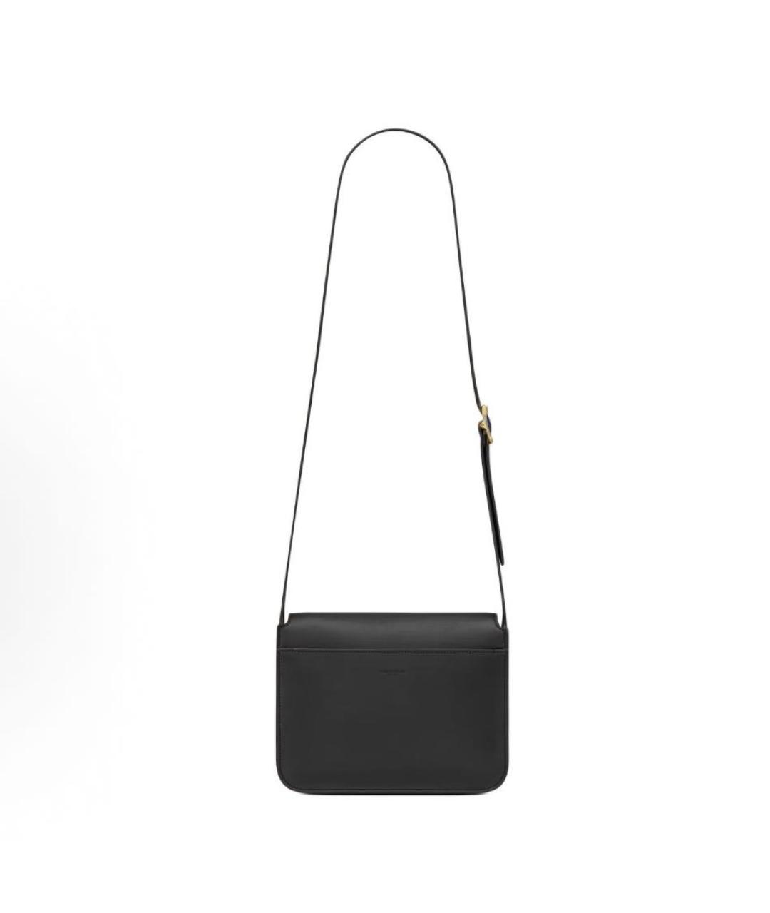 SAINT LAURENT Черная кожаная сумка через плечо, фото 3