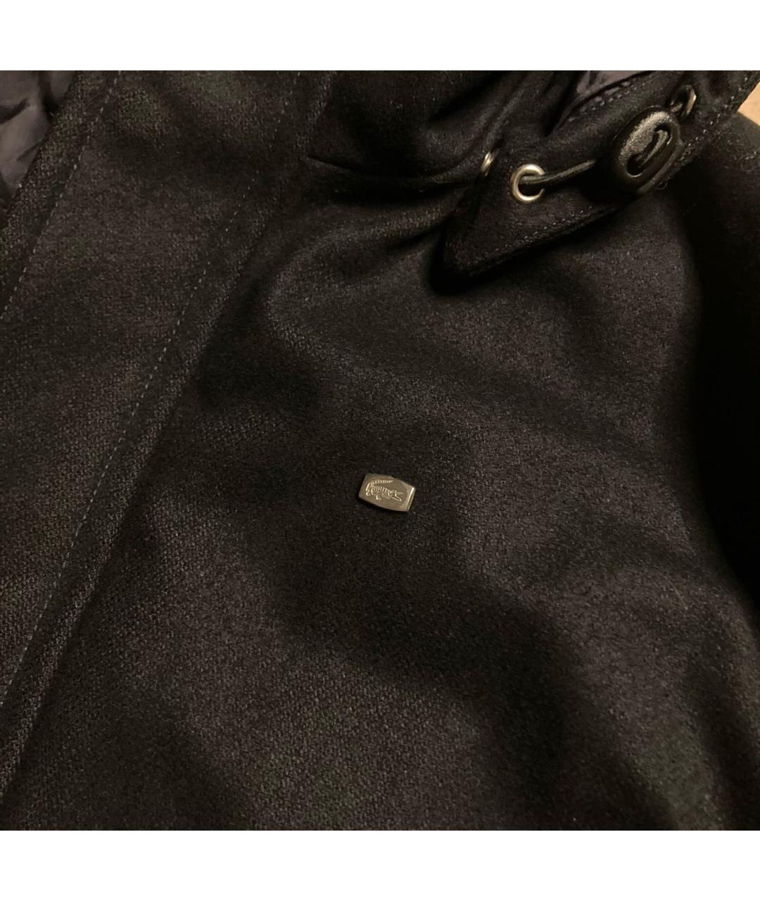 LACOSTE Черное шерстяное пальто, фото 5