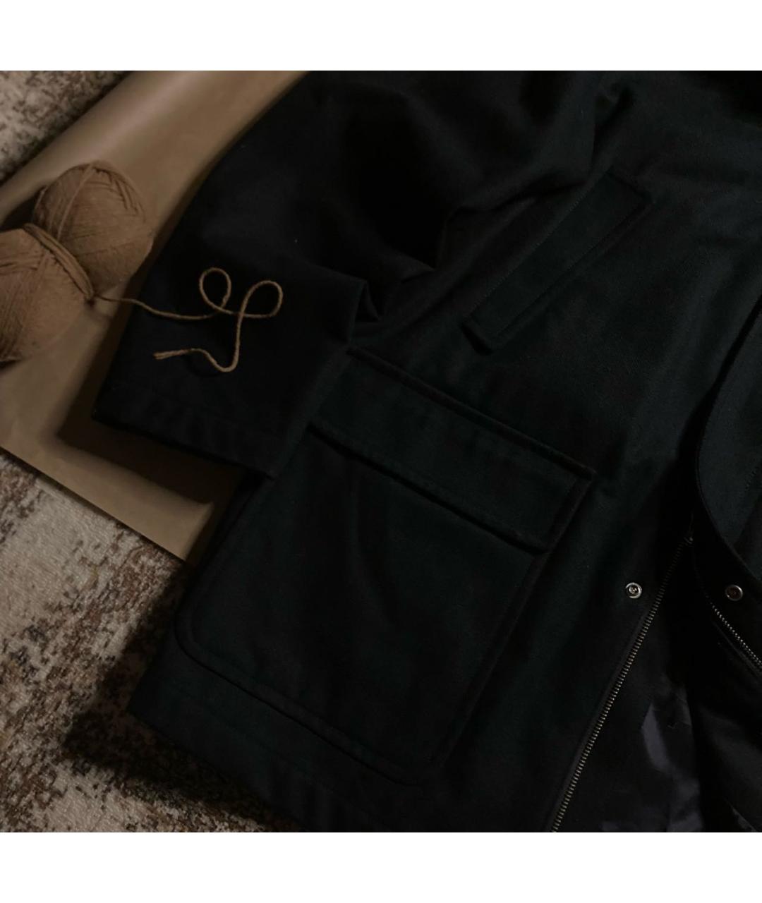 LACOSTE Черное шерстяное пальто, фото 4