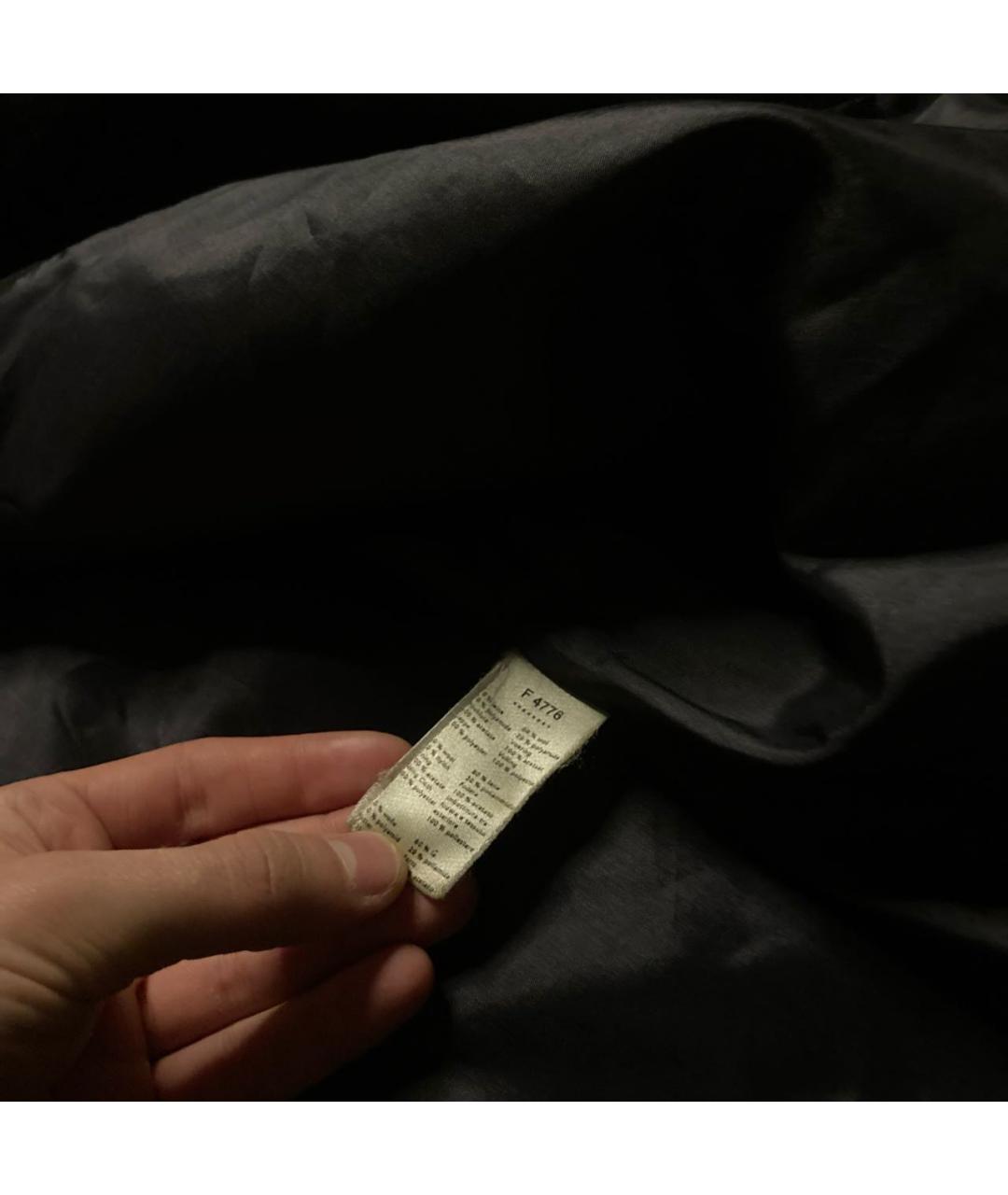 LACOSTE Черное шерстяное пальто, фото 6