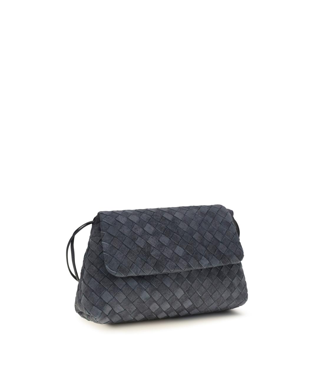 BOTTEGA VENETA Синяя замшевая сумка через плечо, фото 2