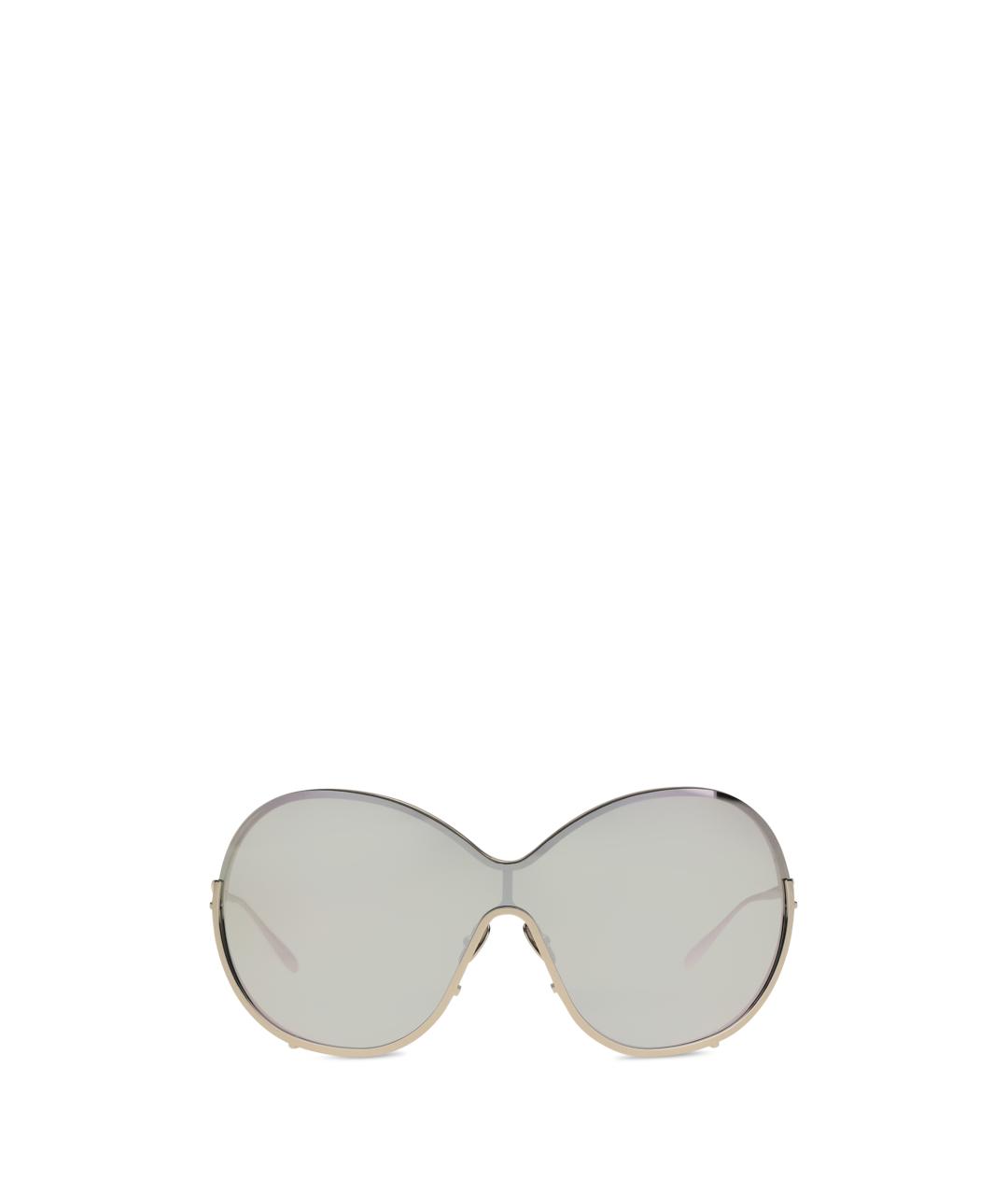 ALAIA Золотые металлические солнцезащитные очки, фото 1