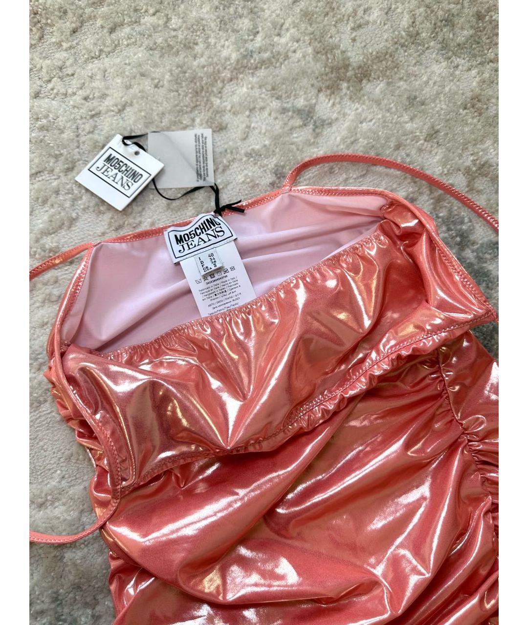 MOSCHINO Коралловое коктейльное платье, фото 7