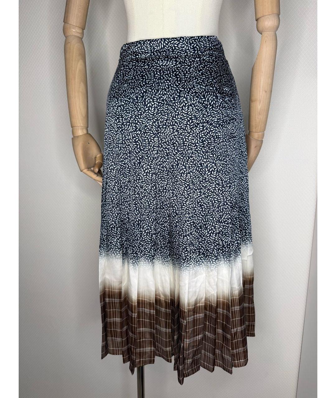 TORY BURCH Мульти шелковая юбка миди, фото 4