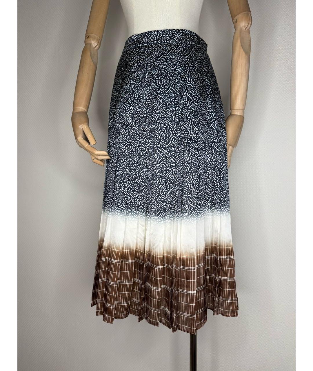 TORY BURCH Мульти шелковая юбка миди, фото 2
