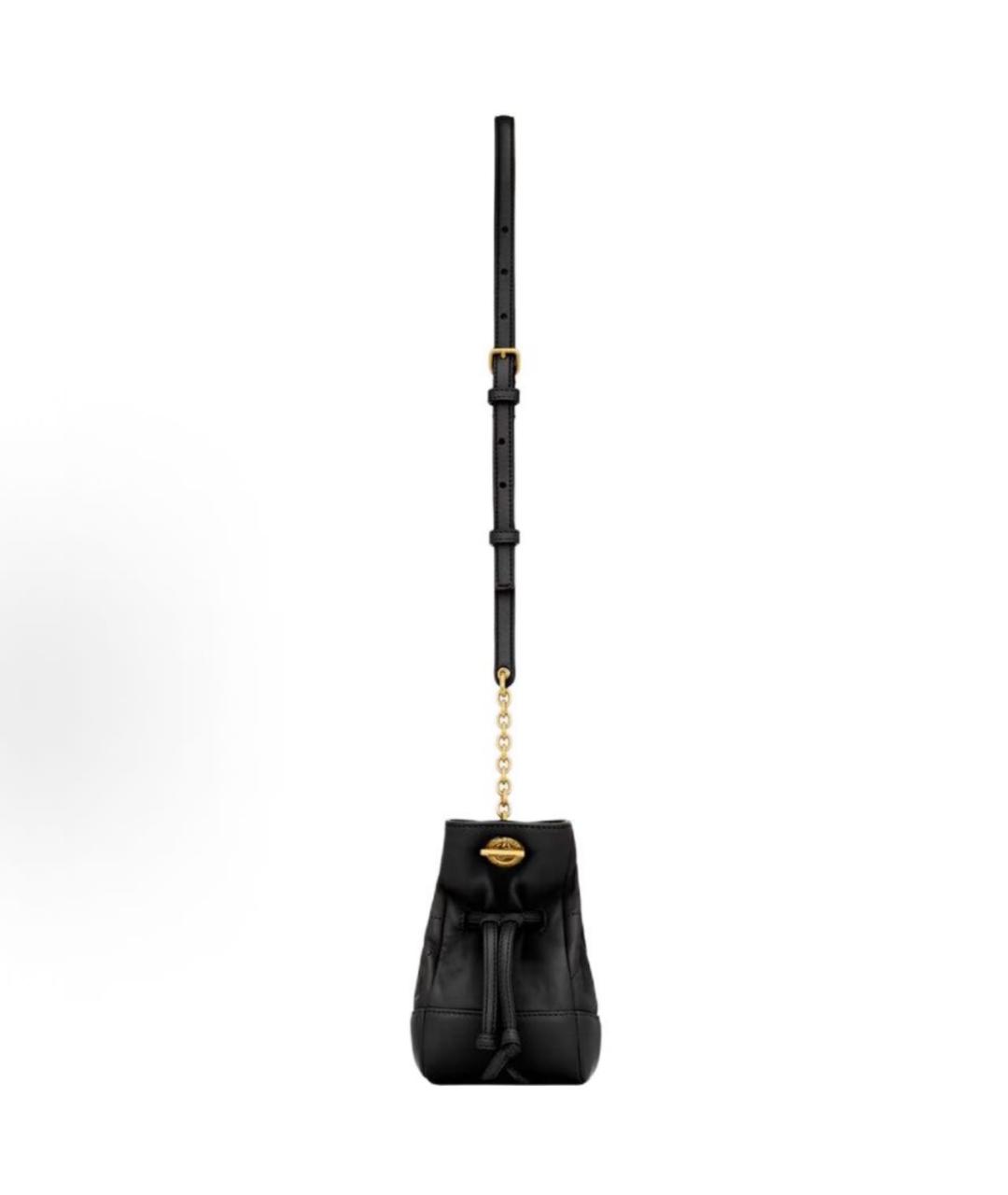 SAINT LAURENT Черная кожаная сумка через плечо, фото 3