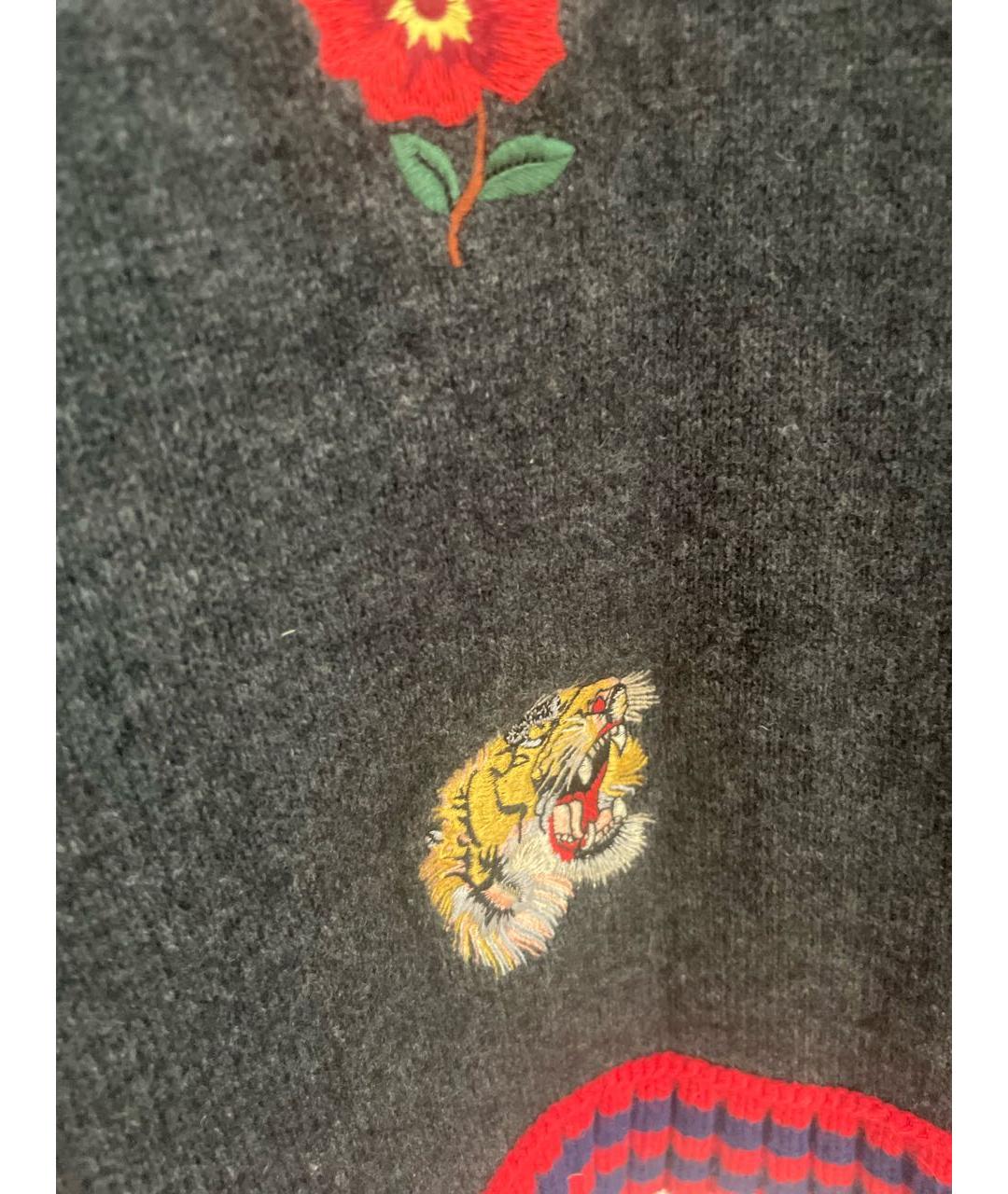 GUCCI Антрацитовый хлопко-эластановый джемпер / свитер, фото 4