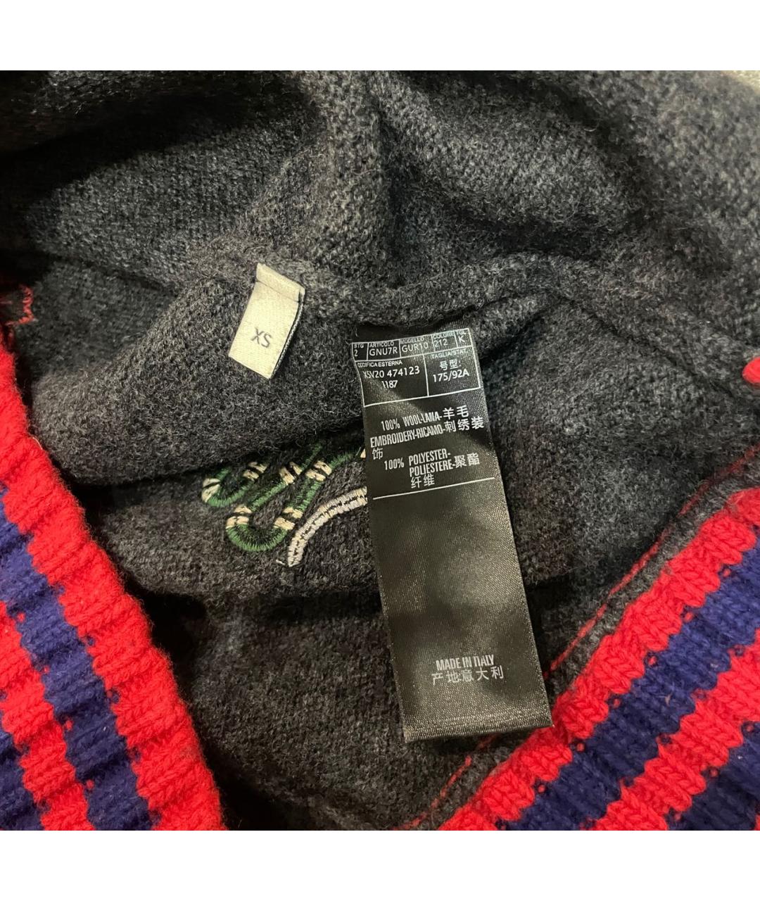 GUCCI Антрацитовый хлопко-эластановый джемпер / свитер, фото 3