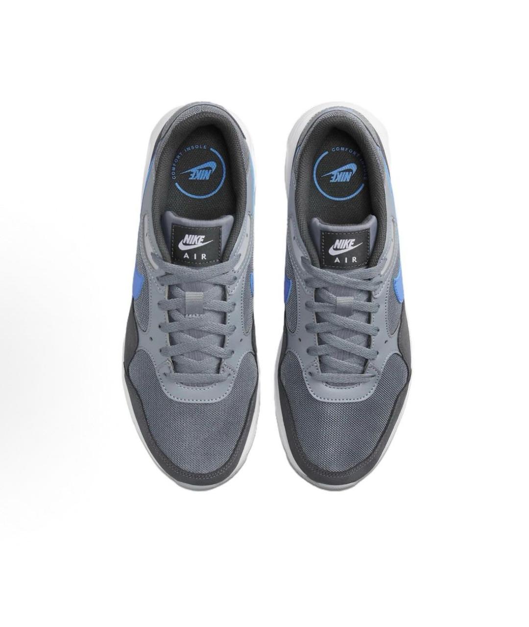 NIKE Серые синтетические низкие кроссовки / кеды, фото 3