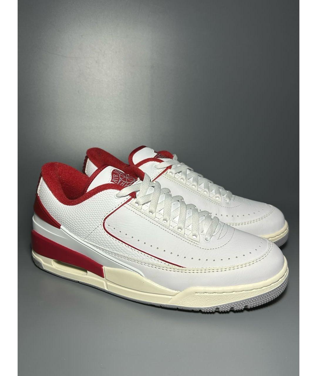 JORDAN Белые кожаные низкие кроссовки / кеды, фото 6