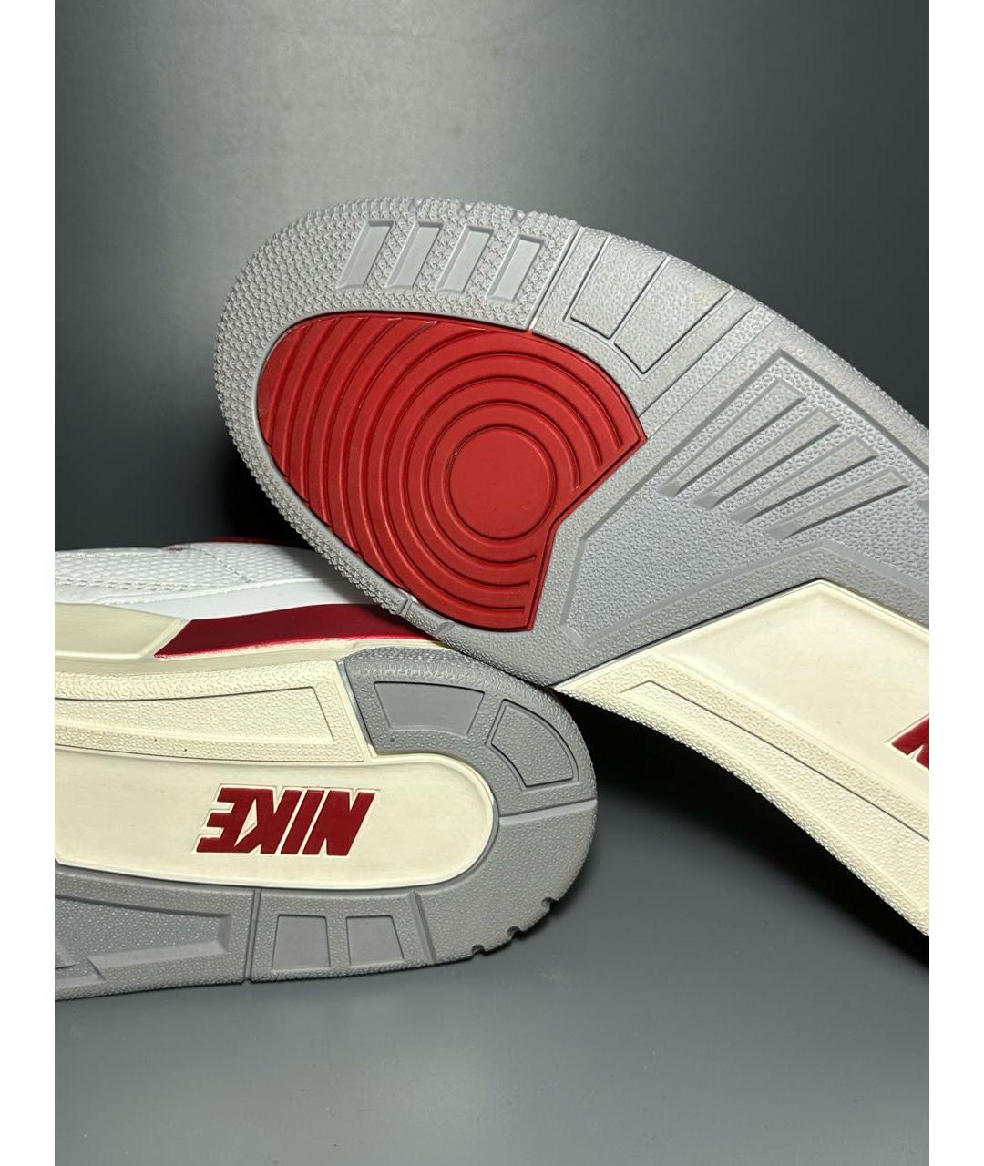 JORDAN Белые кожаные низкие кроссовки / кеды, фото 7