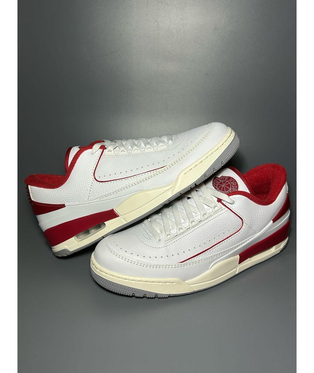 JORDAN Белые кожаные низкие кроссовки / кеды, фото 5