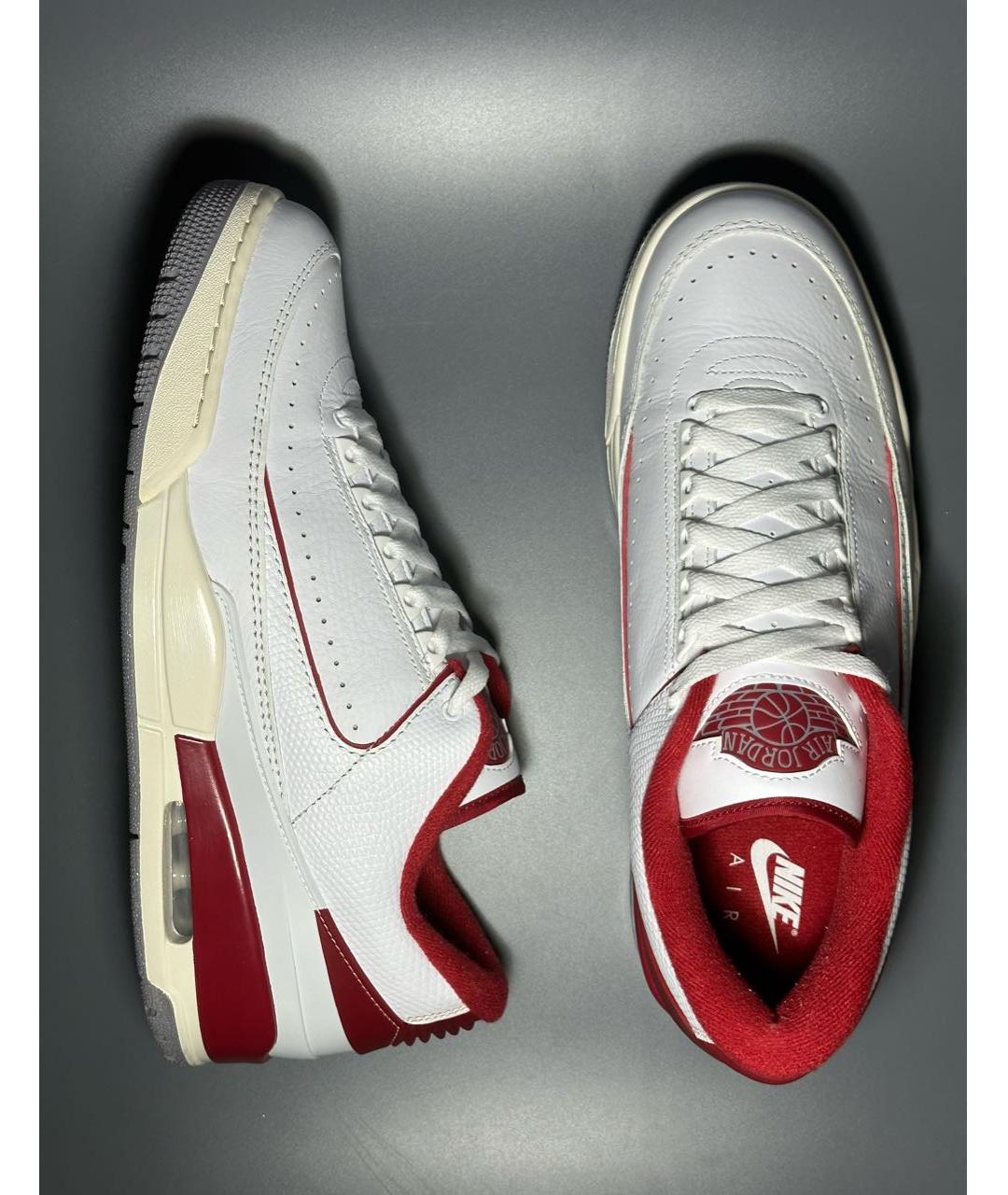 JORDAN Белые кожаные низкие кроссовки / кеды, фото 8