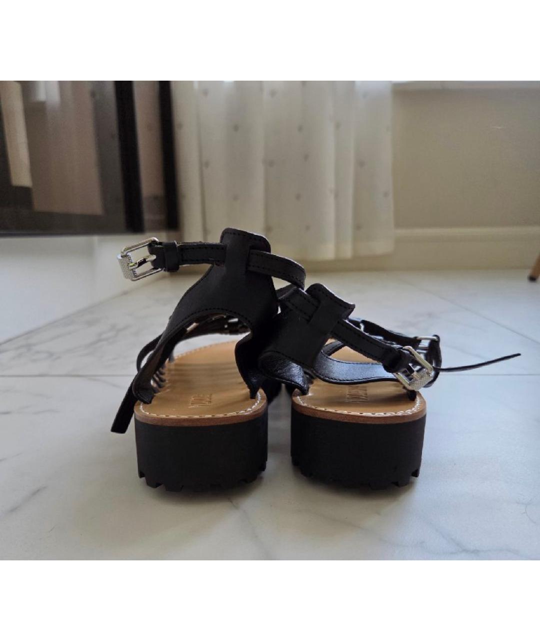 ZADIG & VOLTAIRE Черные кожаные сандалии, фото 4