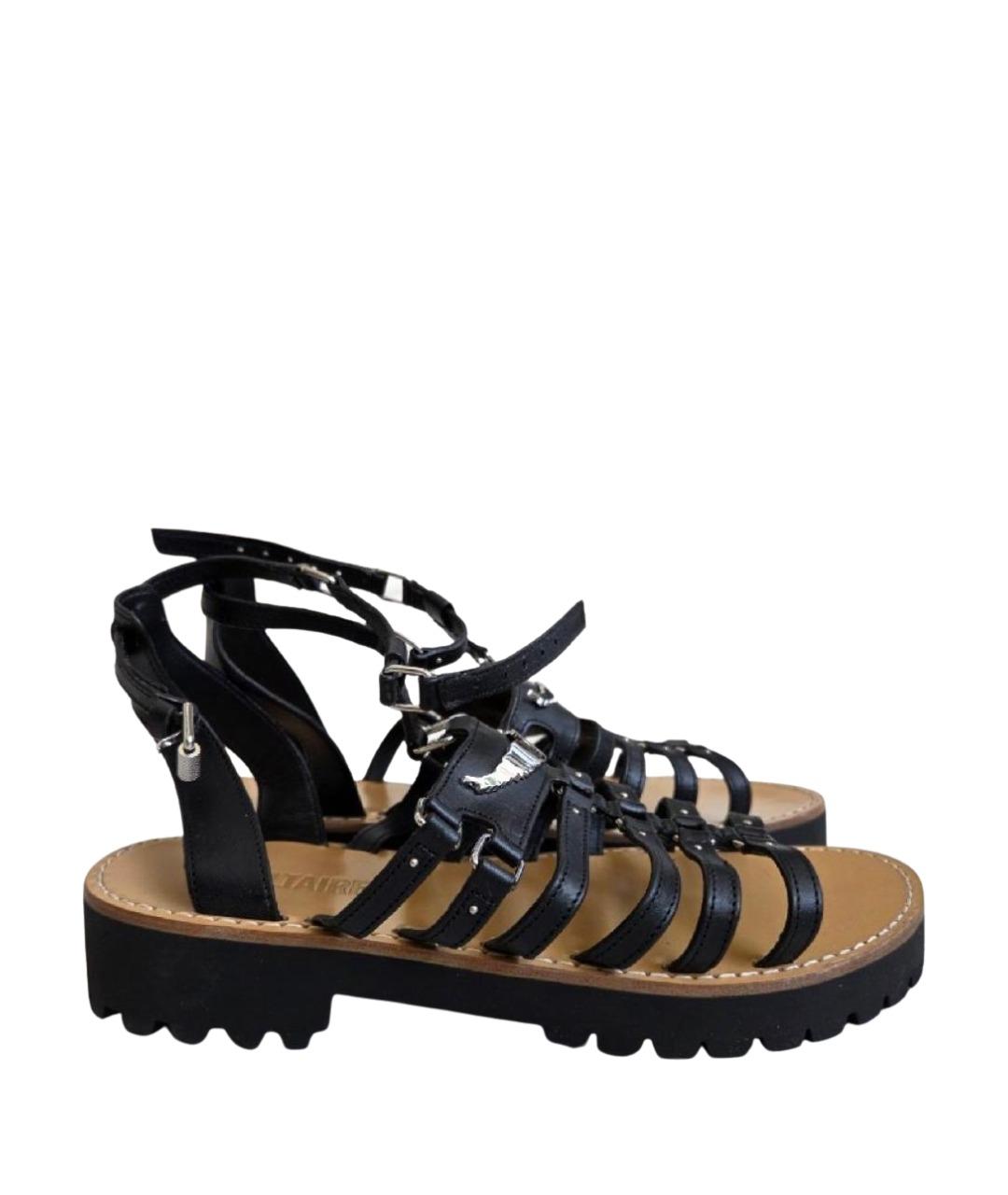 ZADIG & VOLTAIRE Черные кожаные сандалии, фото 1