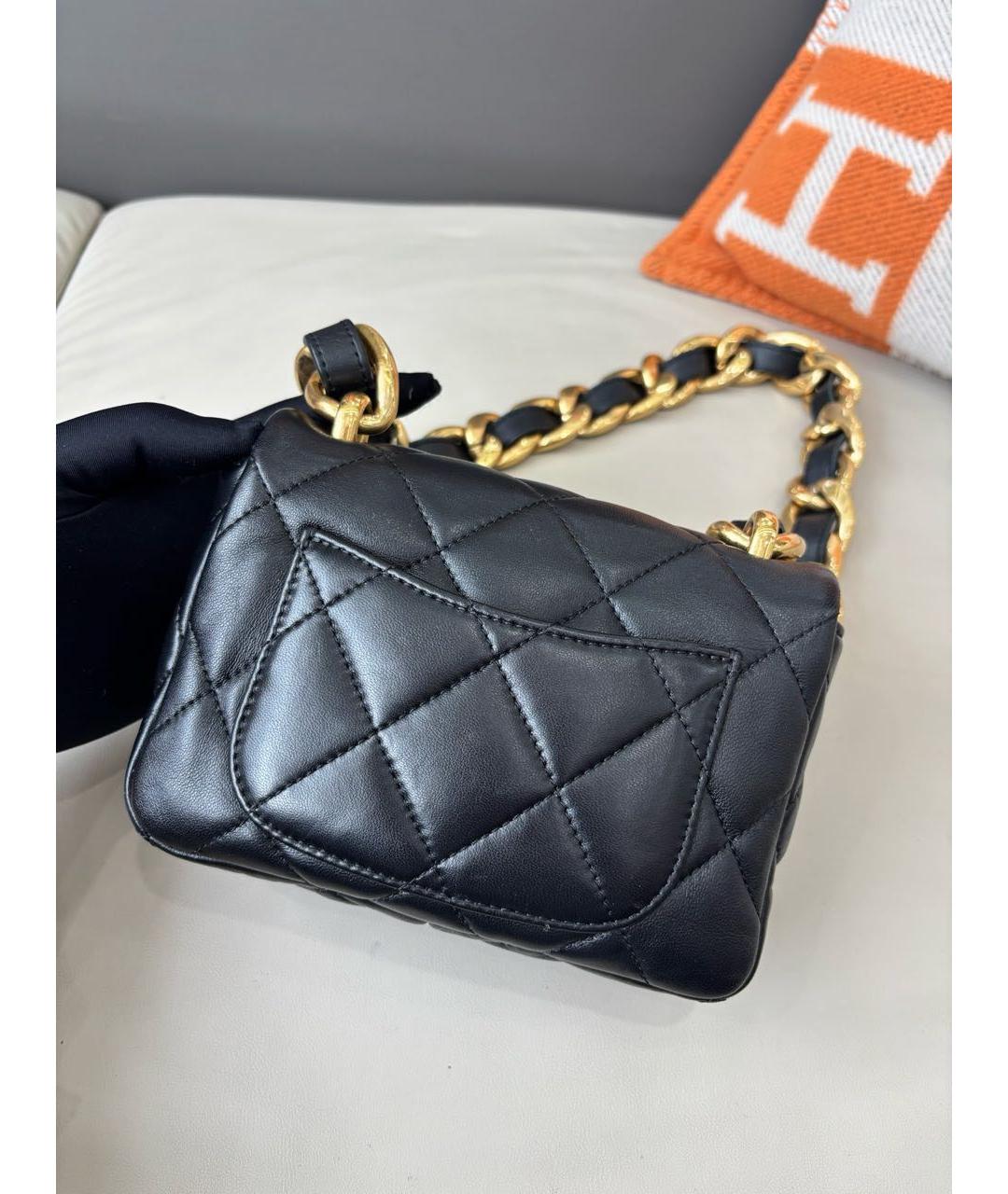 CHANEL Черная кожаная сумка через плечо, фото 3