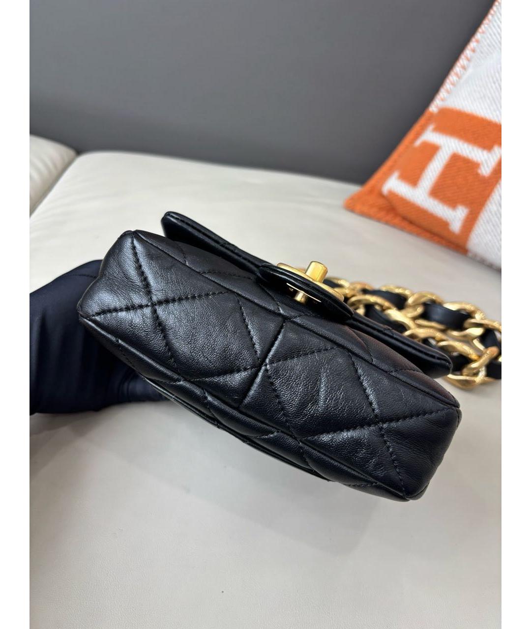 CHANEL Черная кожаная сумка через плечо, фото 4