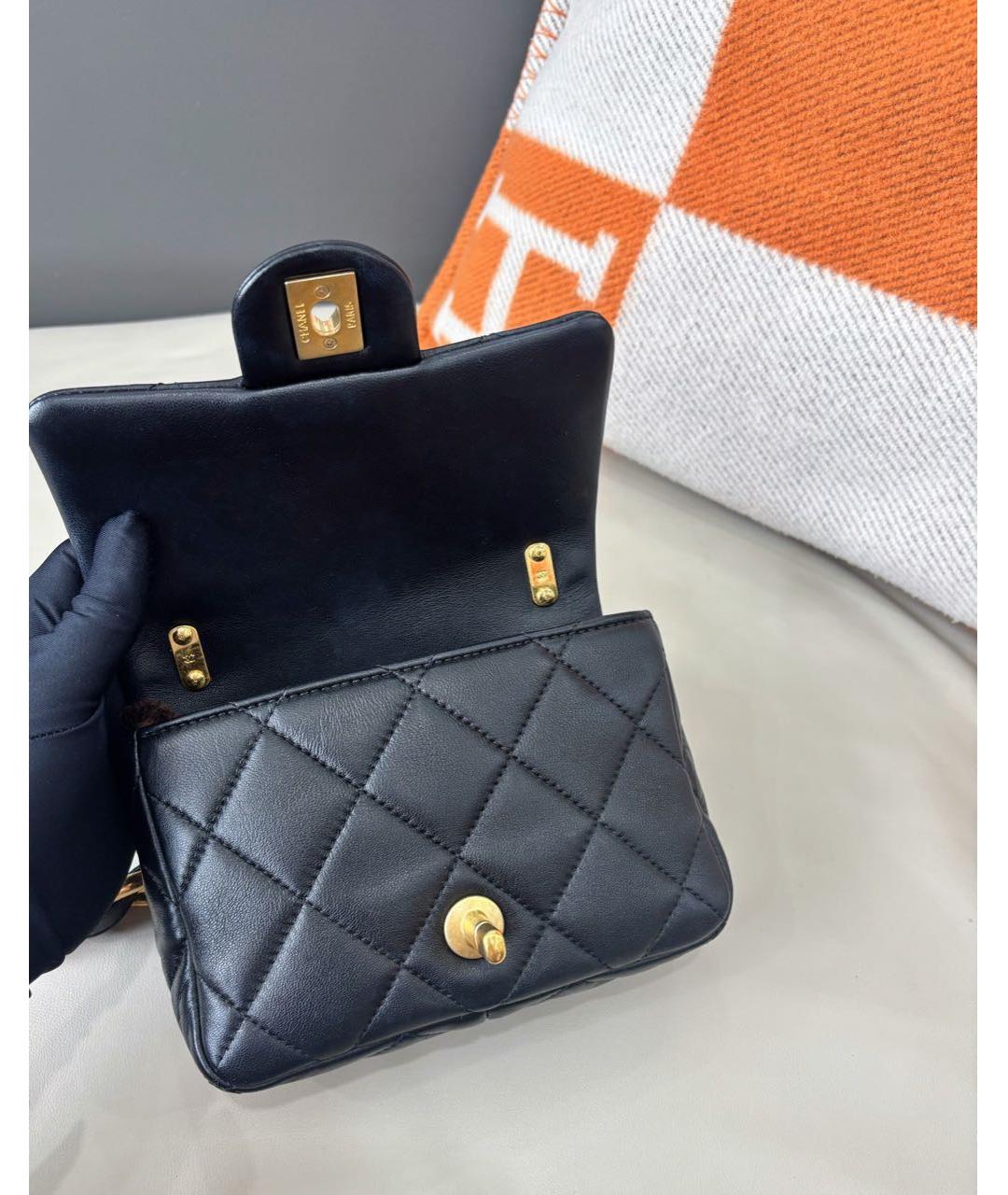 CHANEL Черная кожаная сумка через плечо, фото 6