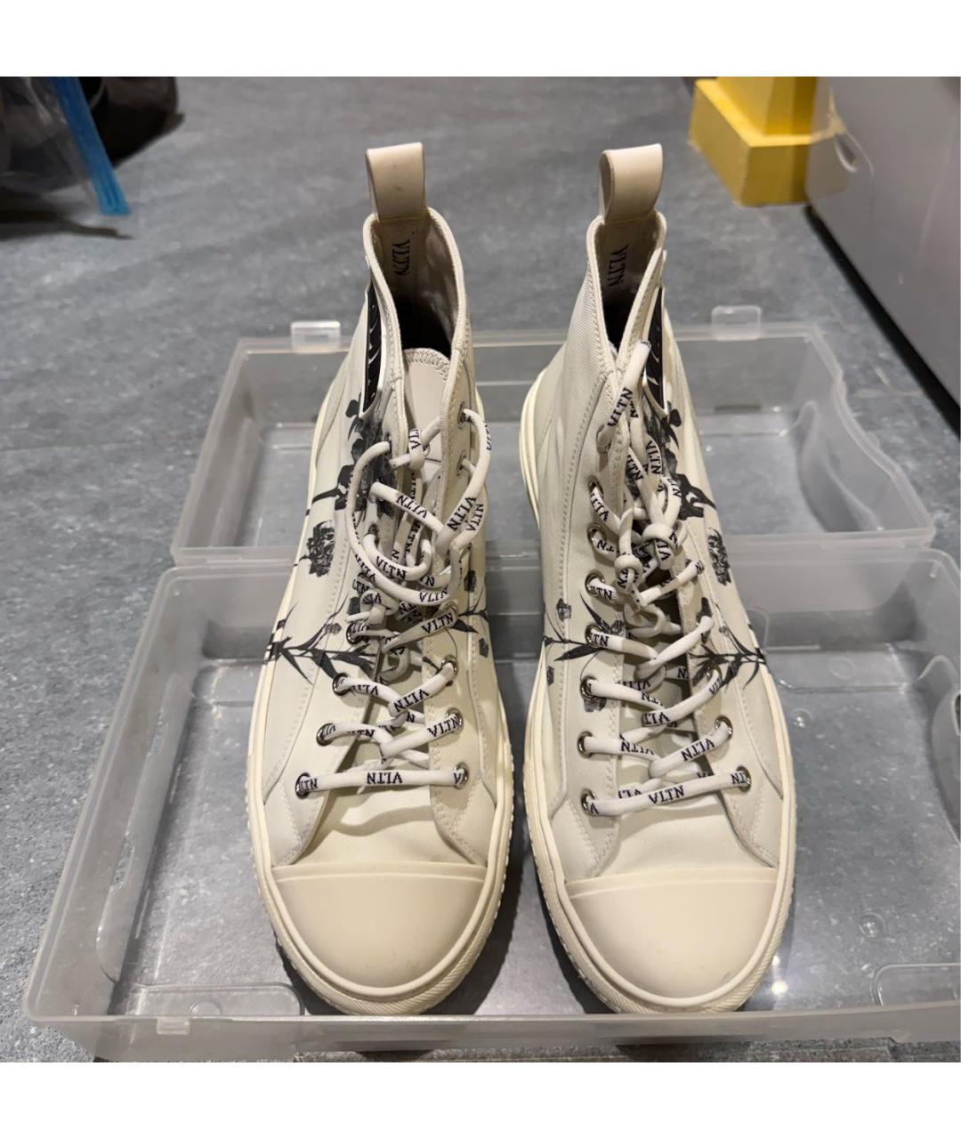 VALENTINO Белые текстильные кеды, фото 2