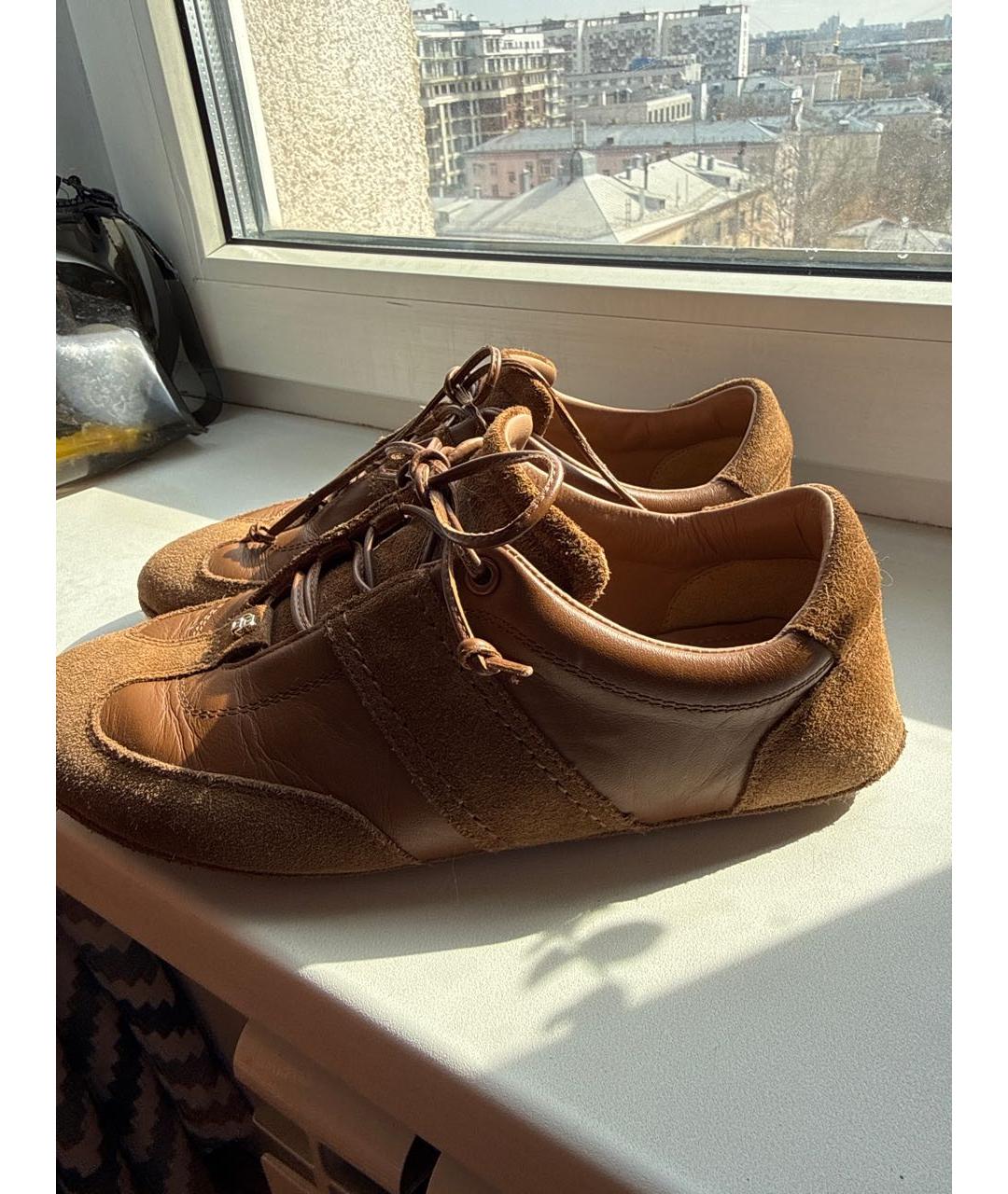 HUGO BOSS Коричневые замшевые кеды, фото 5