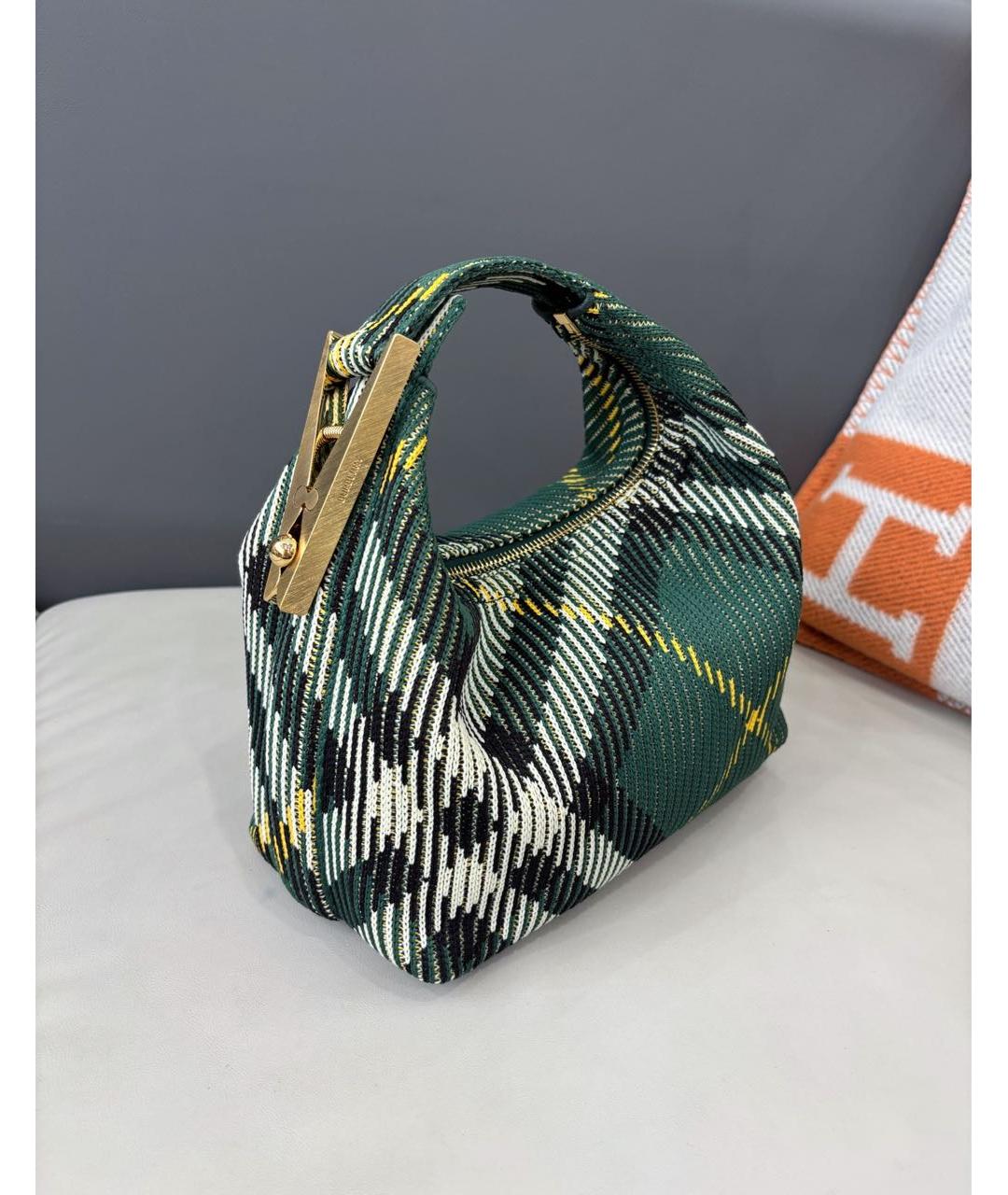 BURBERRY Зеленая сумка тоут, фото 4