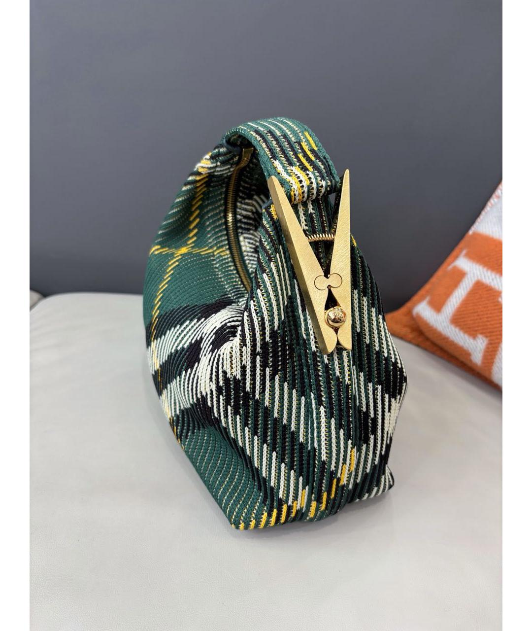 BURBERRY Зеленая сумка тоут, фото 3