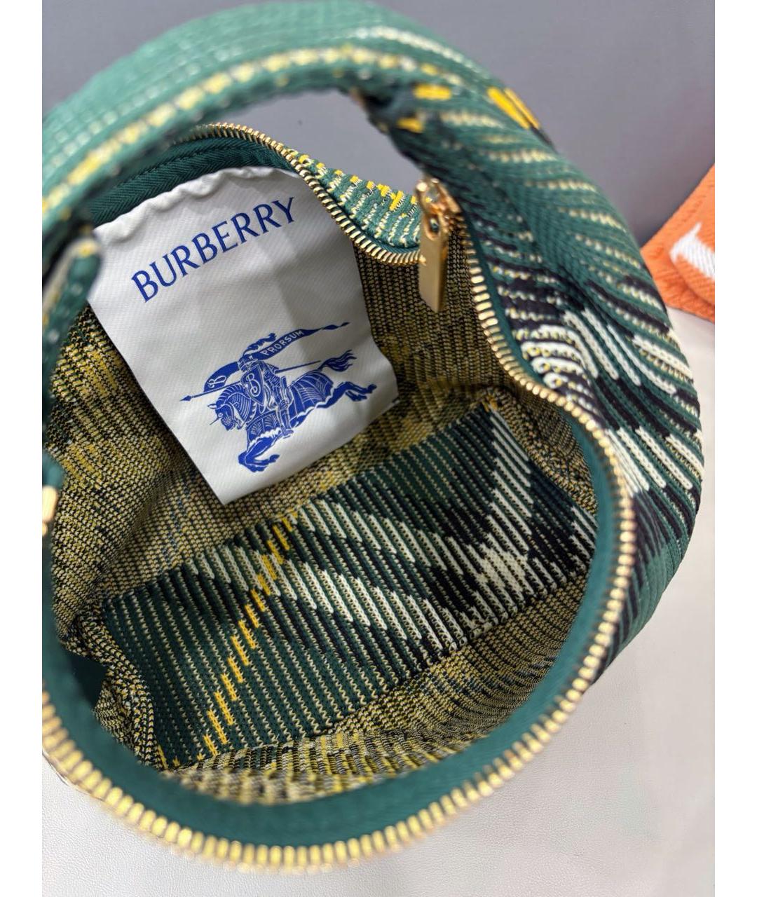BURBERRY Зеленая сумка тоут, фото 7